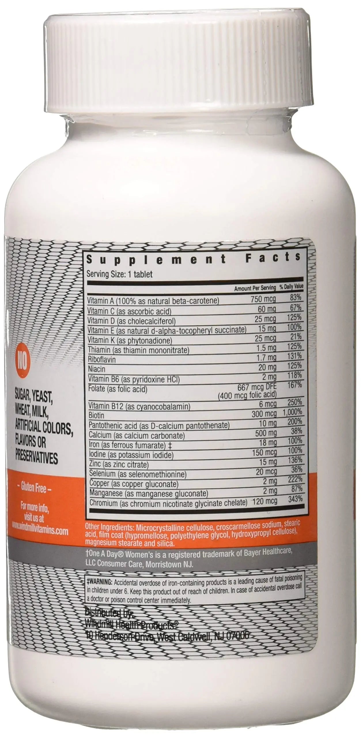 Daily Vitamin TB Womens WMILL Size: 100 Windmill