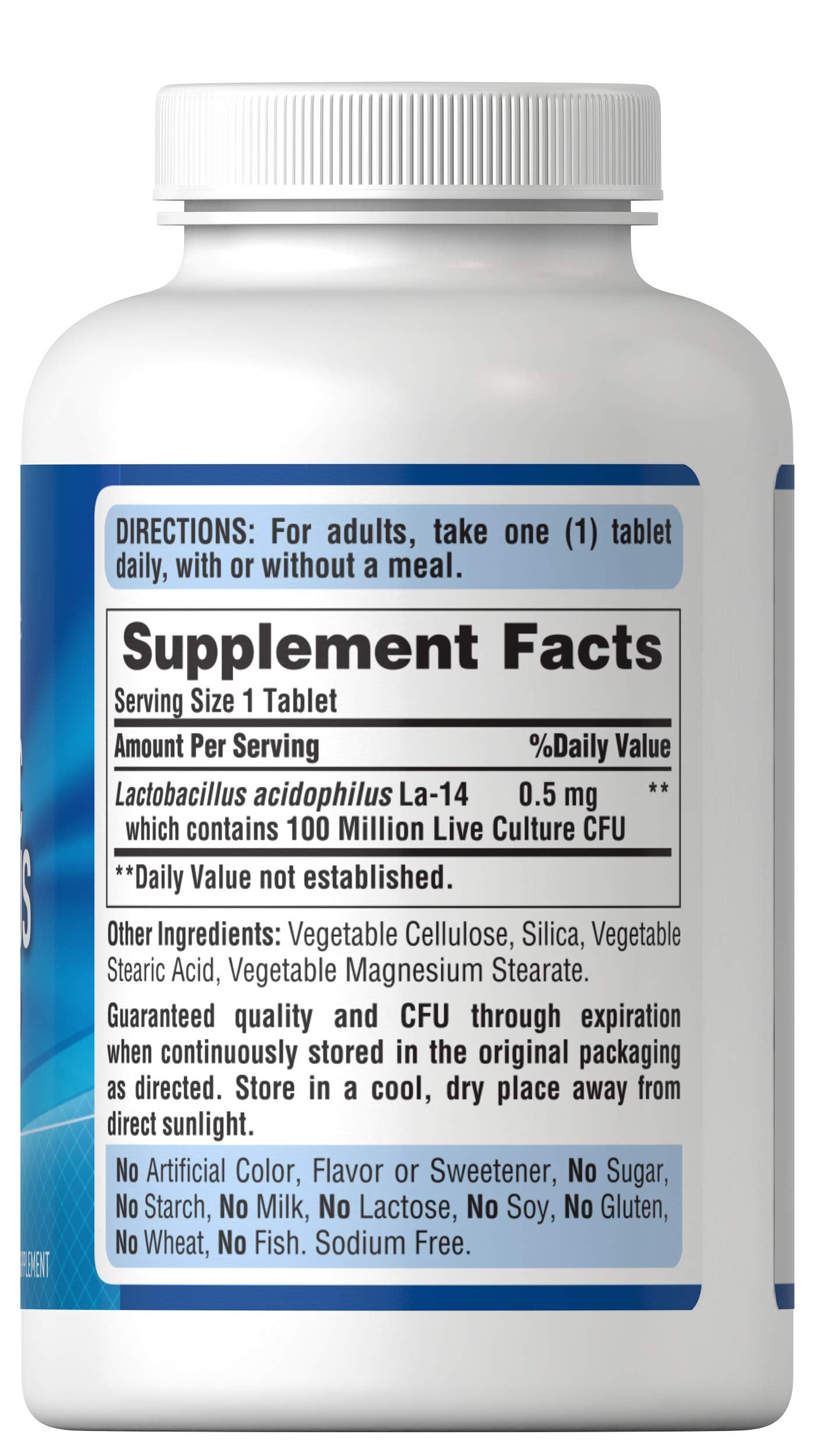 Puritan's Pride Probiotic Supplement, Acidophilus, Capsule, 250 Count(Pack of 1) Puritan's Pride