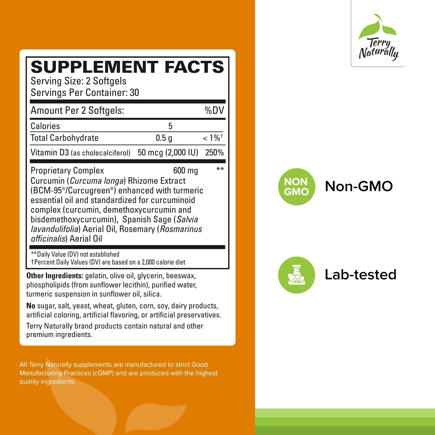 Terry Naturally CuraMed Brain - Dietary Supplement to Support Clarity & Focus - Brain Health Supplement with Curcumin & Turmeric Essential Oil to Aid Concentration - 60 Softgels (2 Pack) Terry Naturally