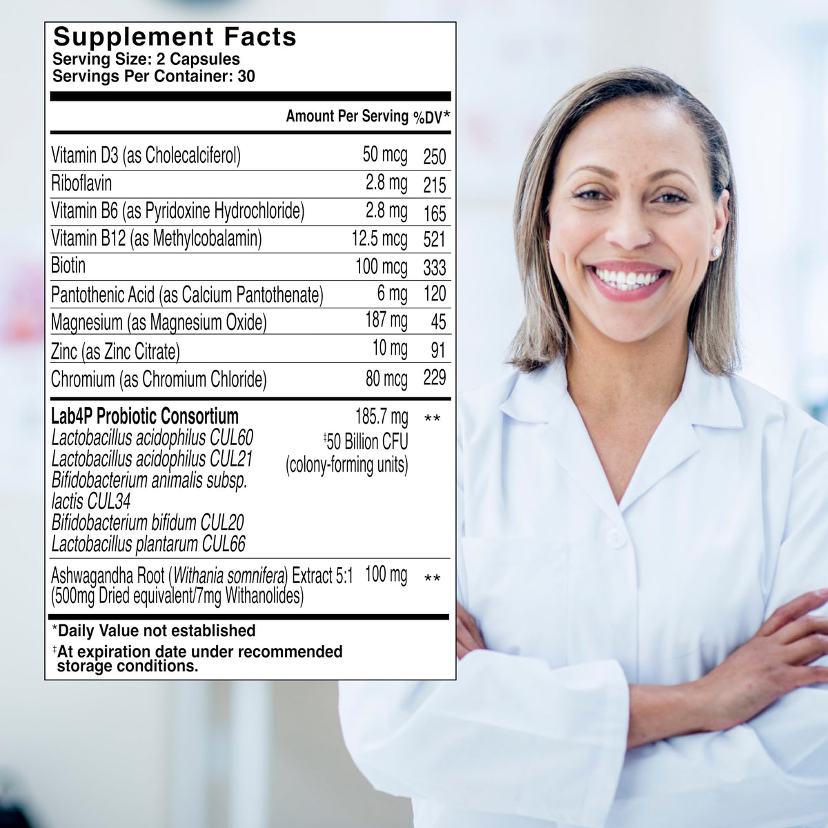 Health & Her Weight Management Probiotics for Women - Perimenopause & Menopause Supplement - Clinically Studied 50bn CFU Probiotics to Support Gut Health, Energy, Mood & Mind, Vegan (60 ct - 1 Month) Health and Her