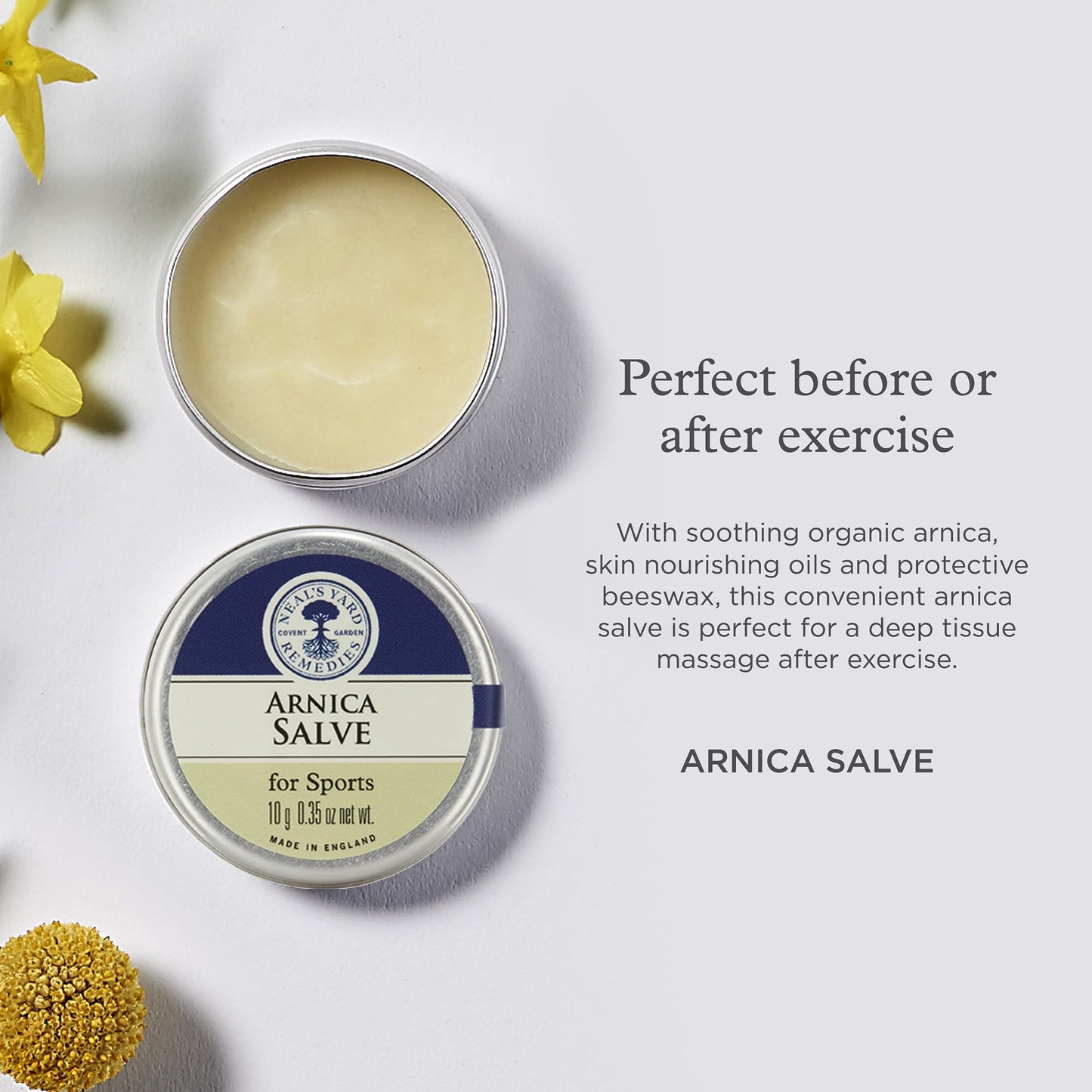 Neal's Yard Arnica Salve with Nourishing Oils & Soothing Beeswax for Sore Muscles, Aches & Stiffness, Vegetarian Approved, Cruelty Free,1.59 oz Neal's Yard Remedies