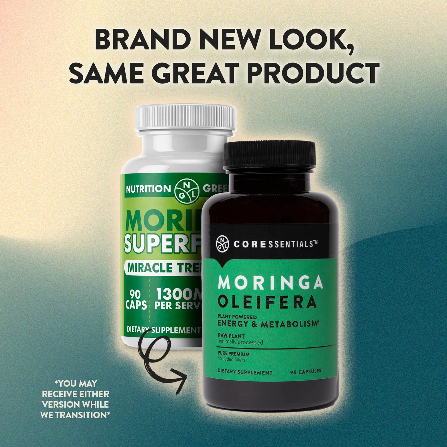 NGL Moringa Capsules 1300mg | Pure Raw Moringa Oleifera Superfood Dietary Supplement | 90 Capsules NGL