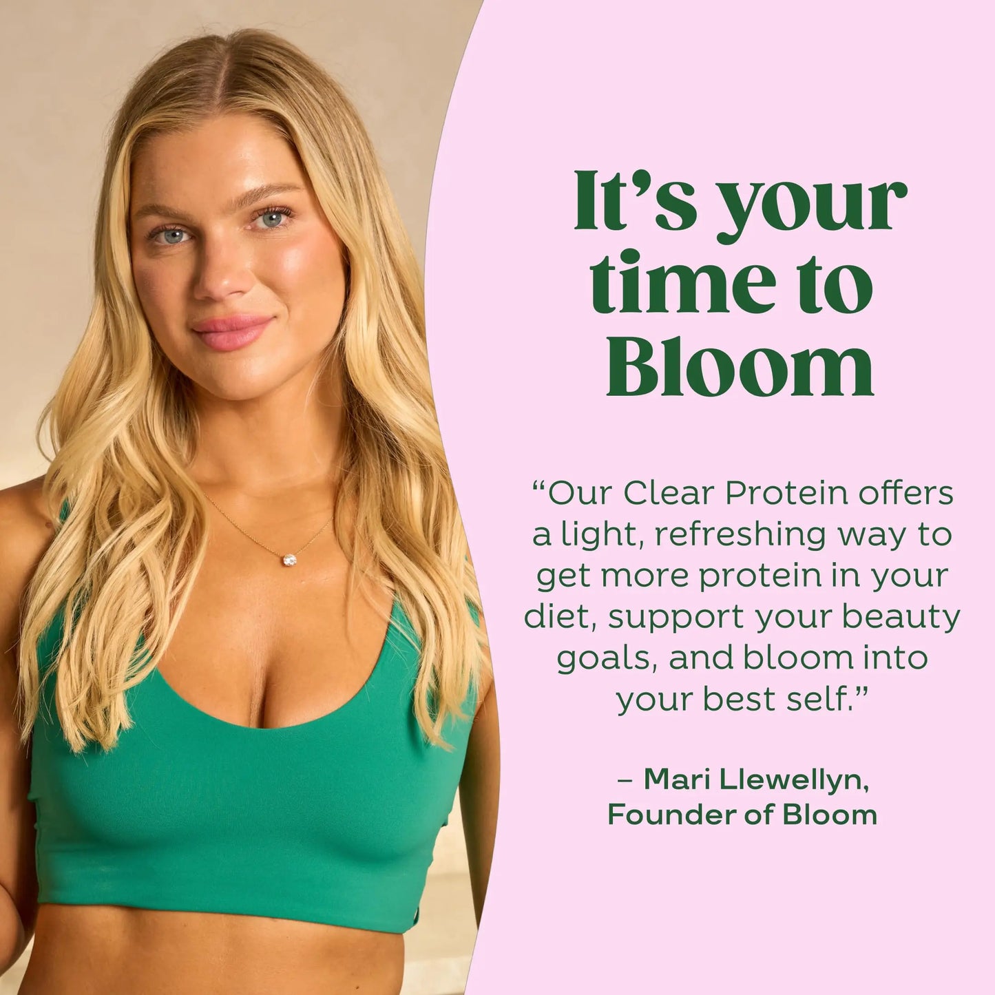 Bloom Clear Protein, Whey Protein Isolate with Collagen Peptides and Digestive Enzymes, 20g Protein, Sugar Free Post Workout Drink Mix, 90 Calories, Bloom Nutrition