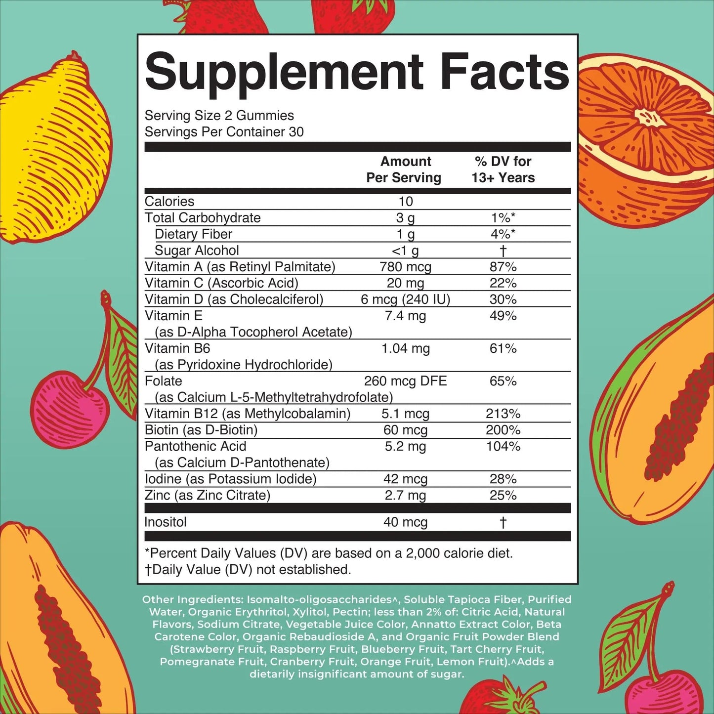 MaryRuth Organics Multivitamin for Teens | Teen Multivitamin Multimineral Gummies with Vitamin B, C, D and E, Biotin, Zinc MaryRuth Organics