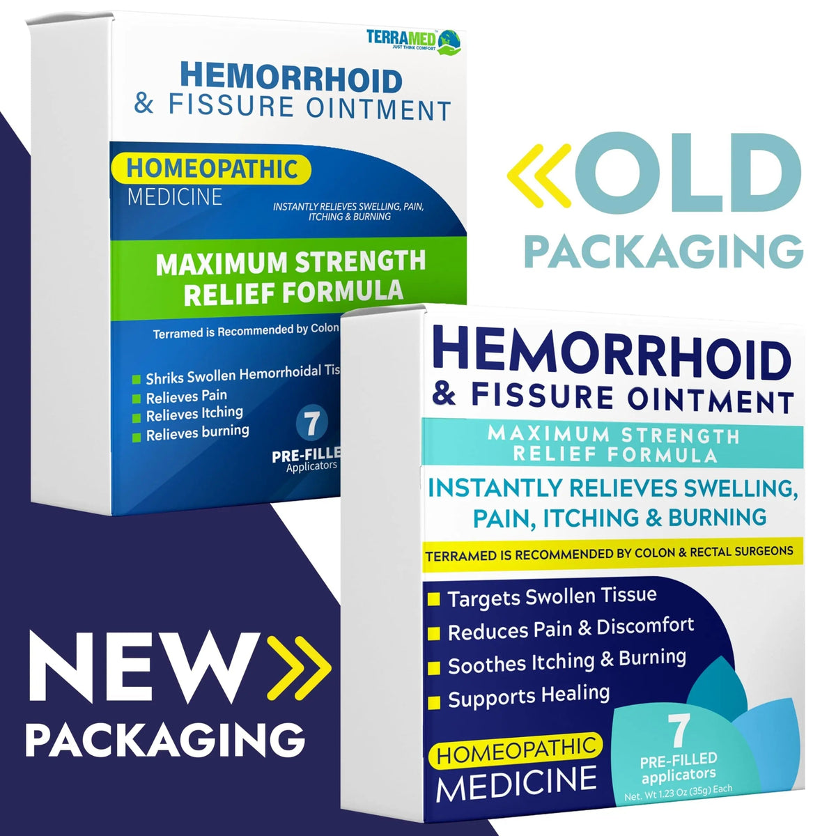 Hemorrhoid Treatment | Hemorrhoid Ointment | Hemorrhoid & Fissure Ointment | 7 Pre-Filled Applicators | Fast & Effective Relief | Reduces Swelling, Itching & Discomfort | Advanced Formula Terramed Just Think Comfort