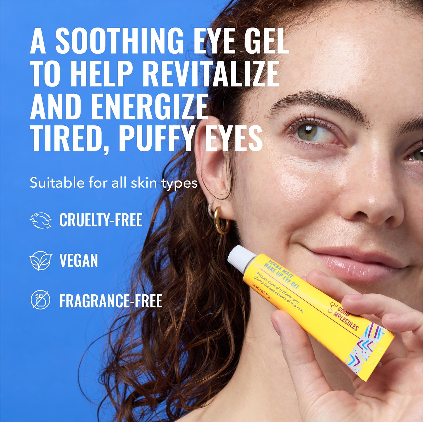 Good Molecules Yerba Mate Wake Up Eye Gel Pack 3 – 15 ml Each | Hydrating Under Eye Gel Good Molecules