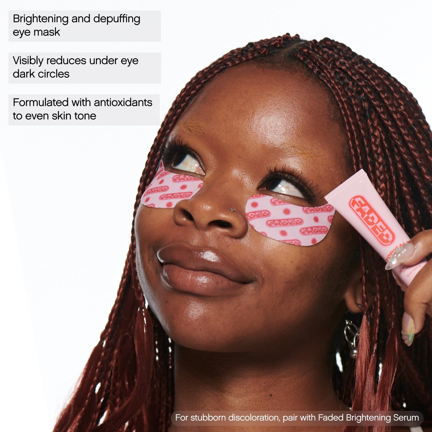 Topicals Faded Brightening Under Eye Masks | Patches to Depuff, Hydrate, Brighten and Cool | Reduce Dark Circles and Fine Lines | Contains Kojic Acid, Caffeine and Niacinamide (Set of 6) Topicals