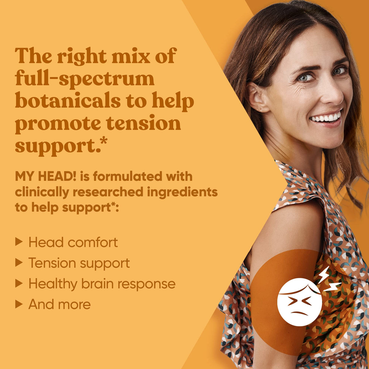 My Head! Headache Vitamins – Sensitivity, Tension, Comfort, Healthy Head Function for A Clear Mind – Fast acting Magnesium, Feverfew, Boswellia, Vitamin D, Ginger, & More – 60 Soft Capsules Eu Natural