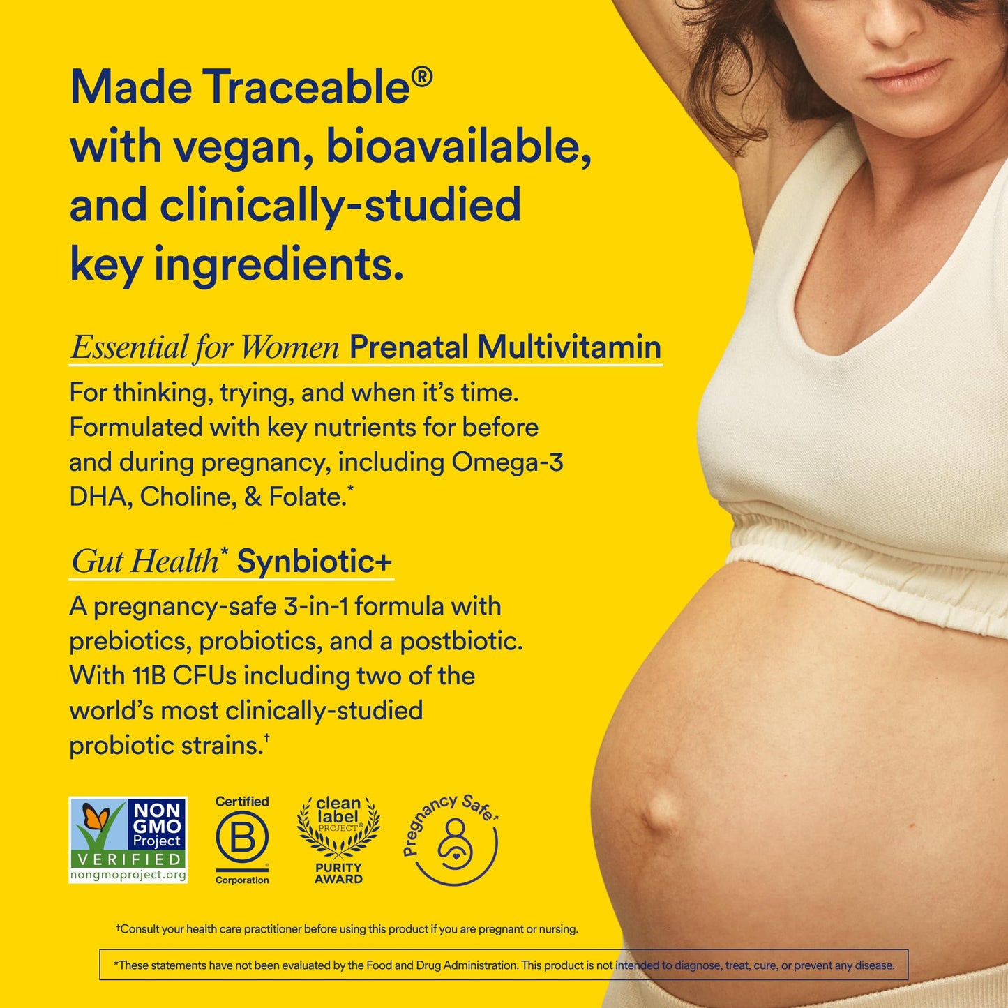 Ritual Prenatal Multivitamin and Gut Duo Supplements with Prenatal Vitamins and Synbiotic+: 3-in-1 Probiotic, Prebiotic, Postbiotic, Supports Pregnancy, and Gut Health, 30 Day Supply Ritual