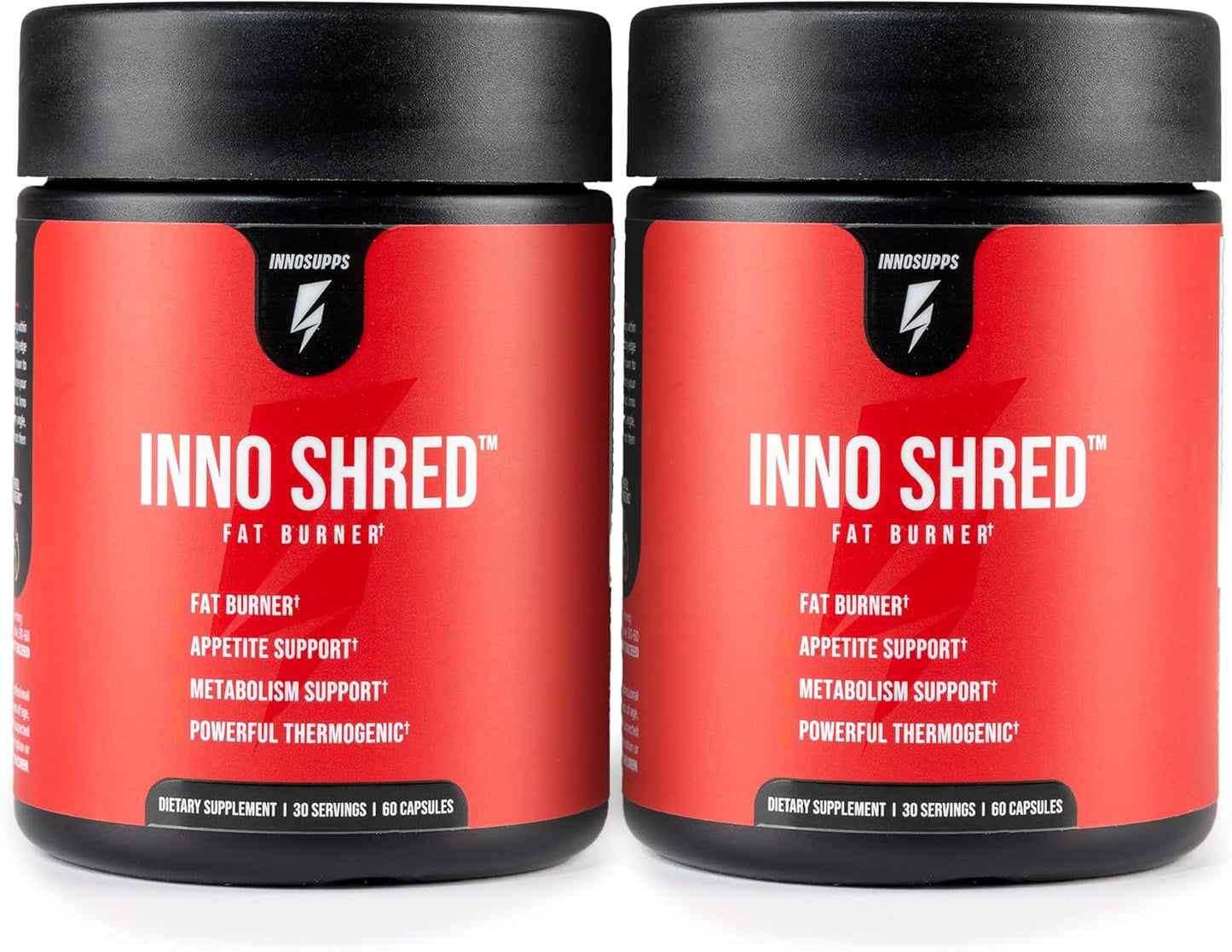 Inno Shred Fat Burner for Men and Women with 100mg Capsimax, Grains of Paradise, Organic Caffeine, Green Tea Extract, Appetite Suppressant, Weight Loss (120 Veggie Capsules) | (with Stimulant)