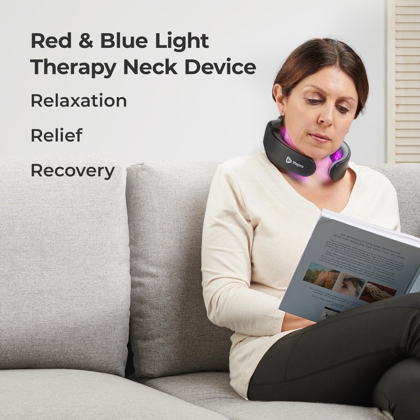 Lifepro Red Light Therapy for Neck - Compact & Rechargeable Red Light Therapy Device- On-The-Go LifePro