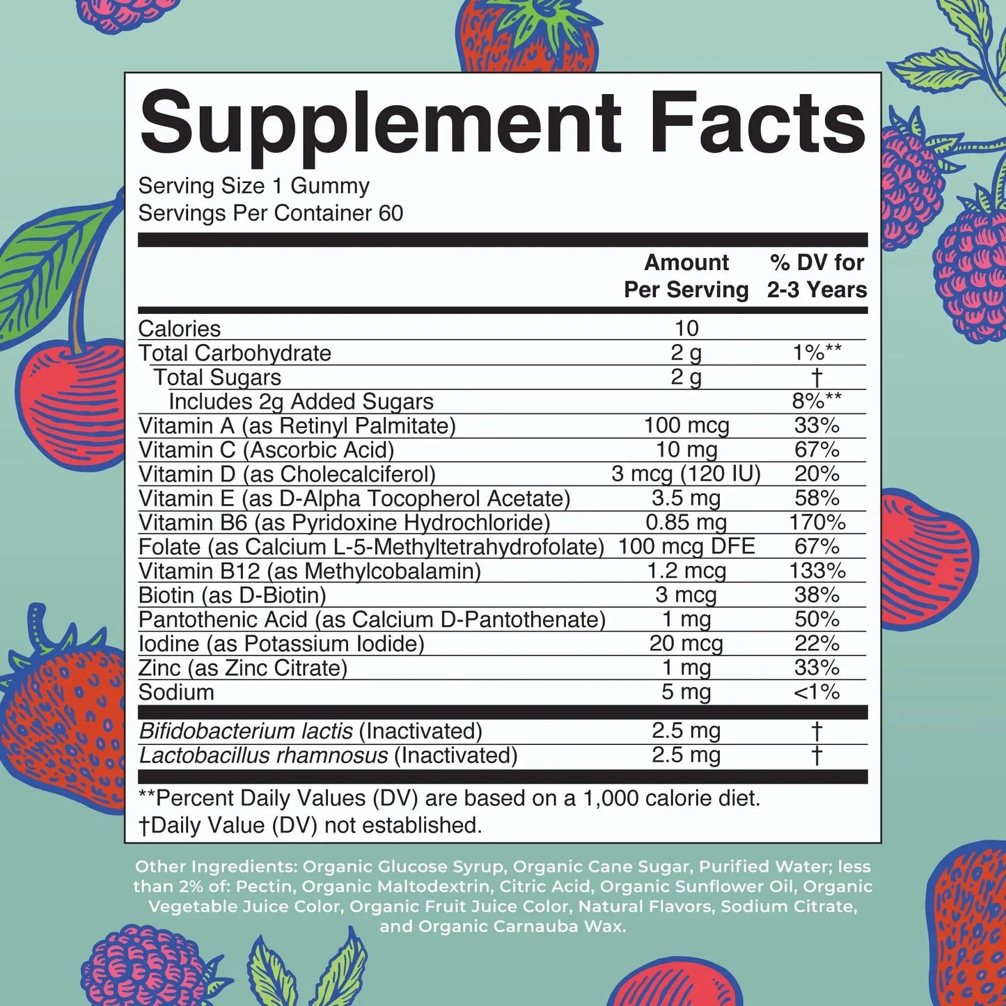 MaryRuth Organics Toddler Multivitamin Gummies + Postbiotics | USDA Organic | Vitamins for Kids Ages 2+ | Immune Support | Vitamin C | MaryRuth Organics