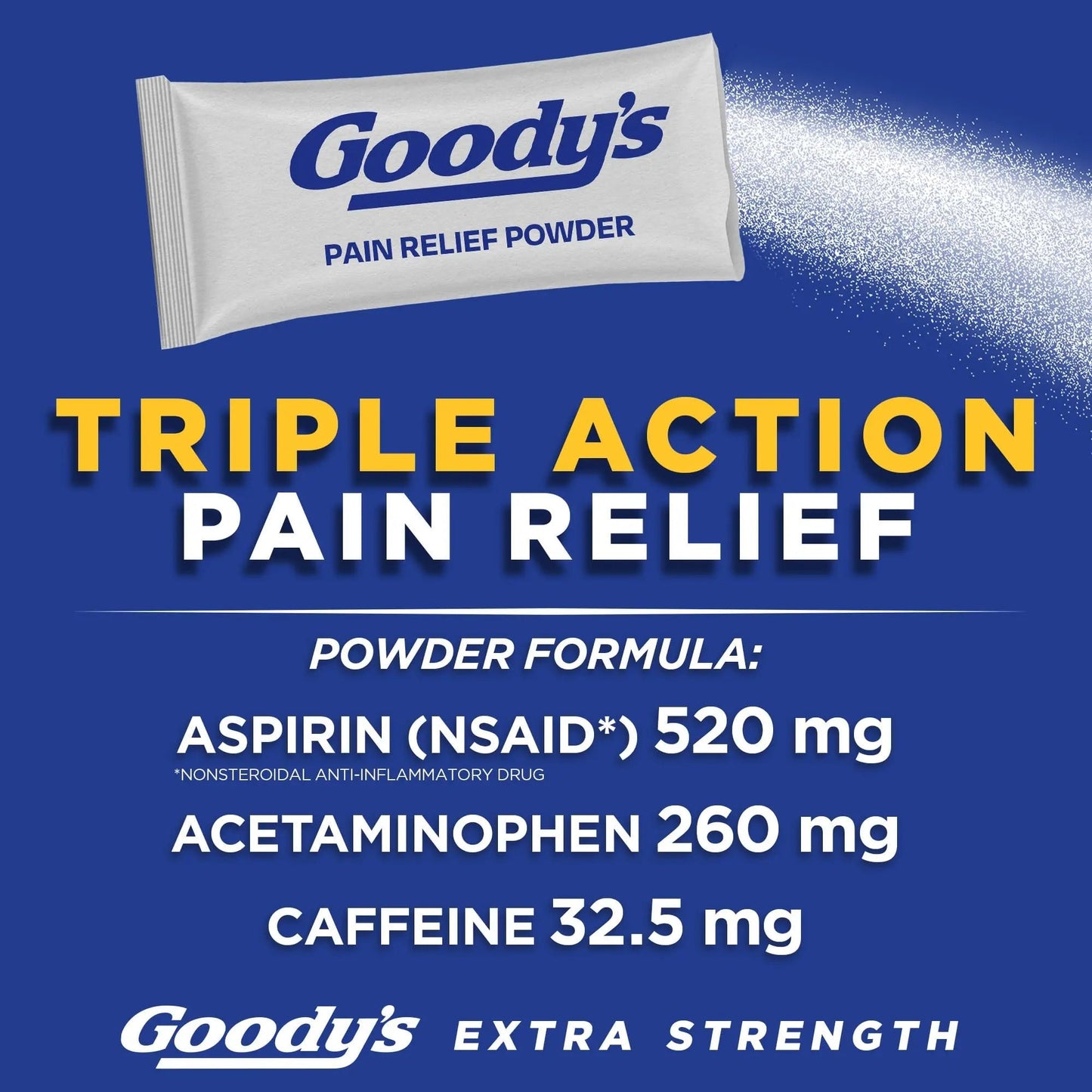 Goody's Pain Relief Powders, Extra Strength Headache Powder, 50 ct (Pack of 1) Goody's