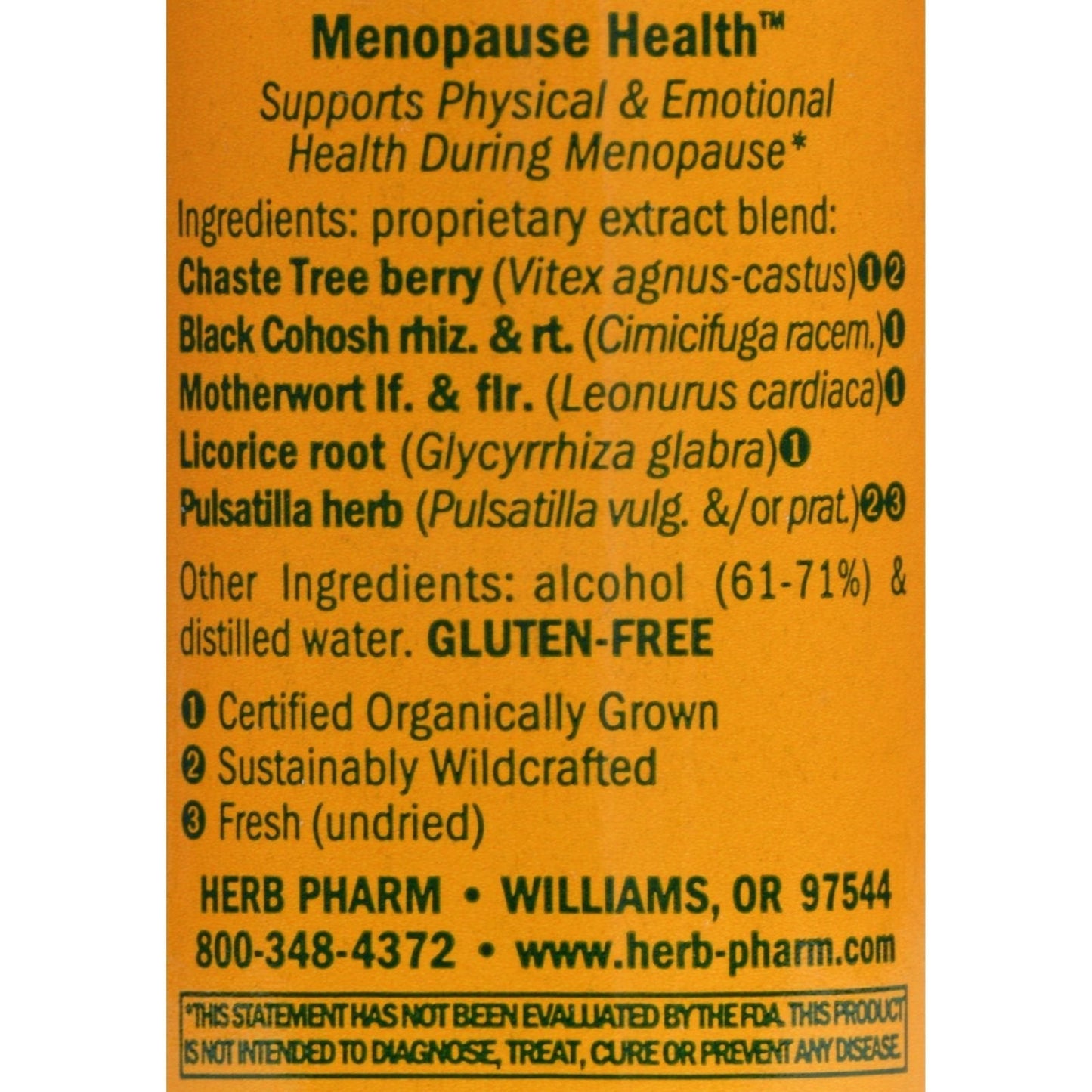 Herb Pharm Menopause Health Liquid Herbal Formula for Physical and Emotional Support - 1 Ounce Herb Pharm