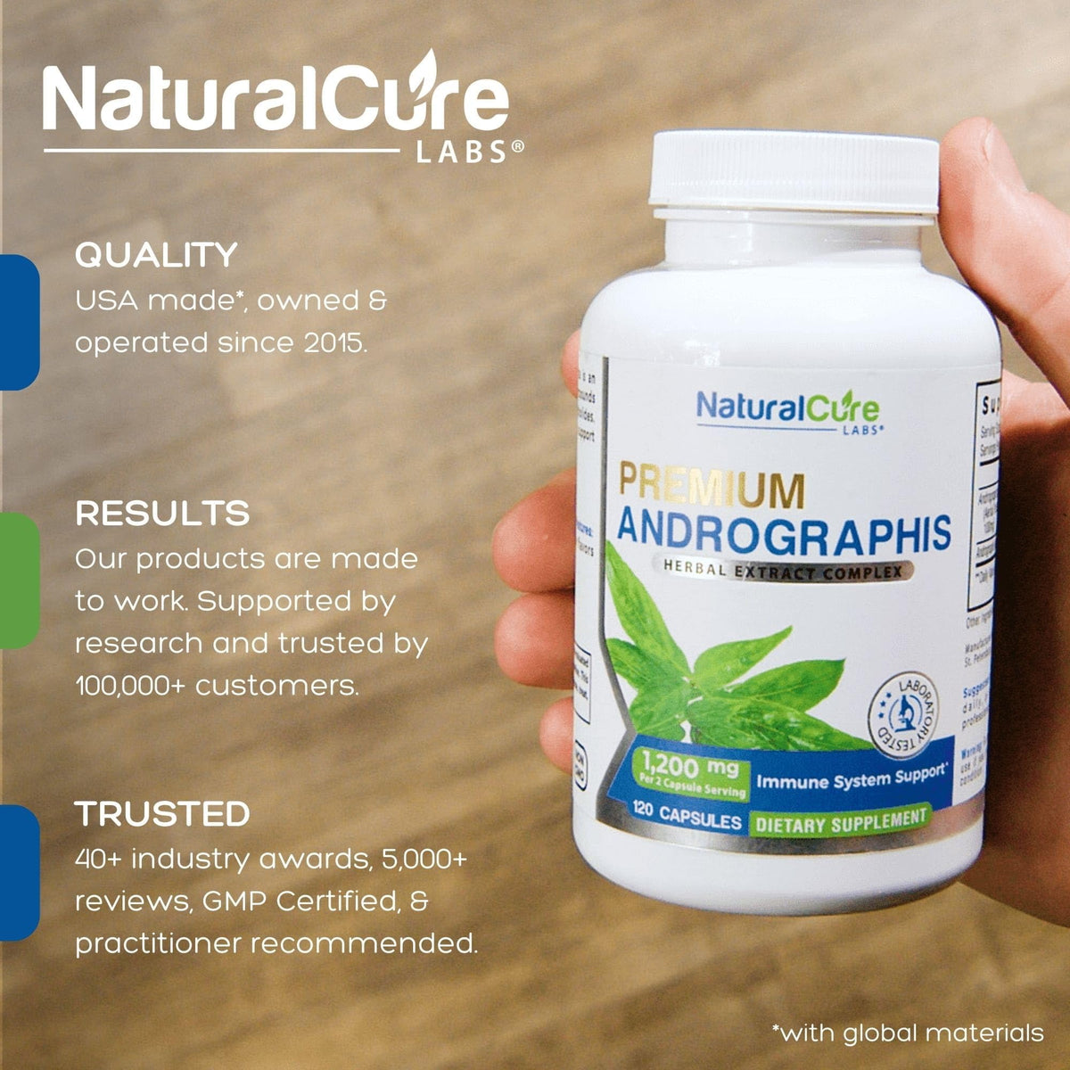 Extra Strength Stack: Monolaurin 800mg + Clean L-Lysine 600mg + Andrographis, Advanced Immune Support Routine Bundle Natural Cure Labs