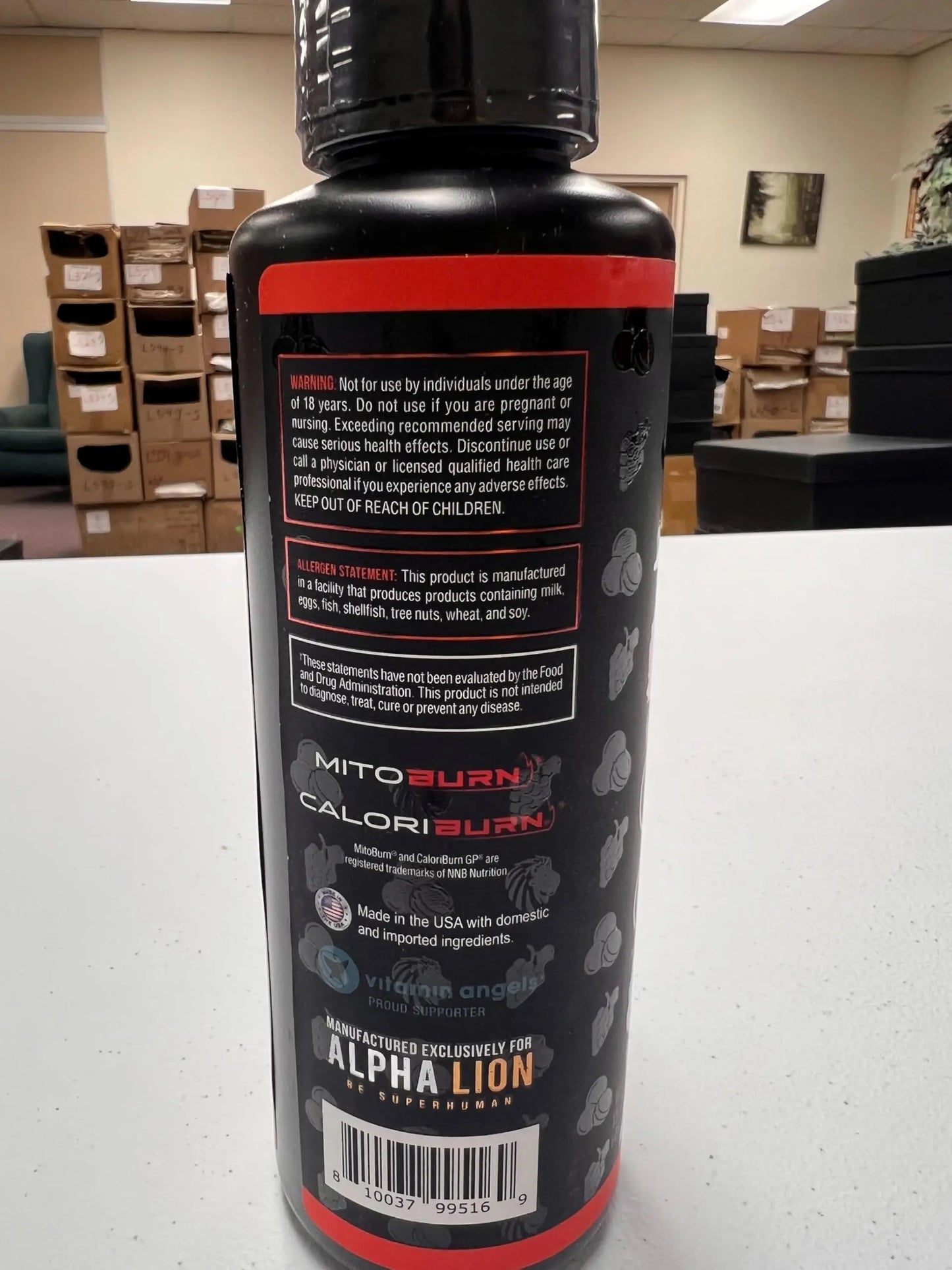 ALPHA LION Burn2O L-Carnitine Liquid 2000mg – Stim Free Super Thermogenic Fat Burner with MitoBurn® & CaloriBurn GP®, Metabolism Booster, Zero Calorie ALPHA LION