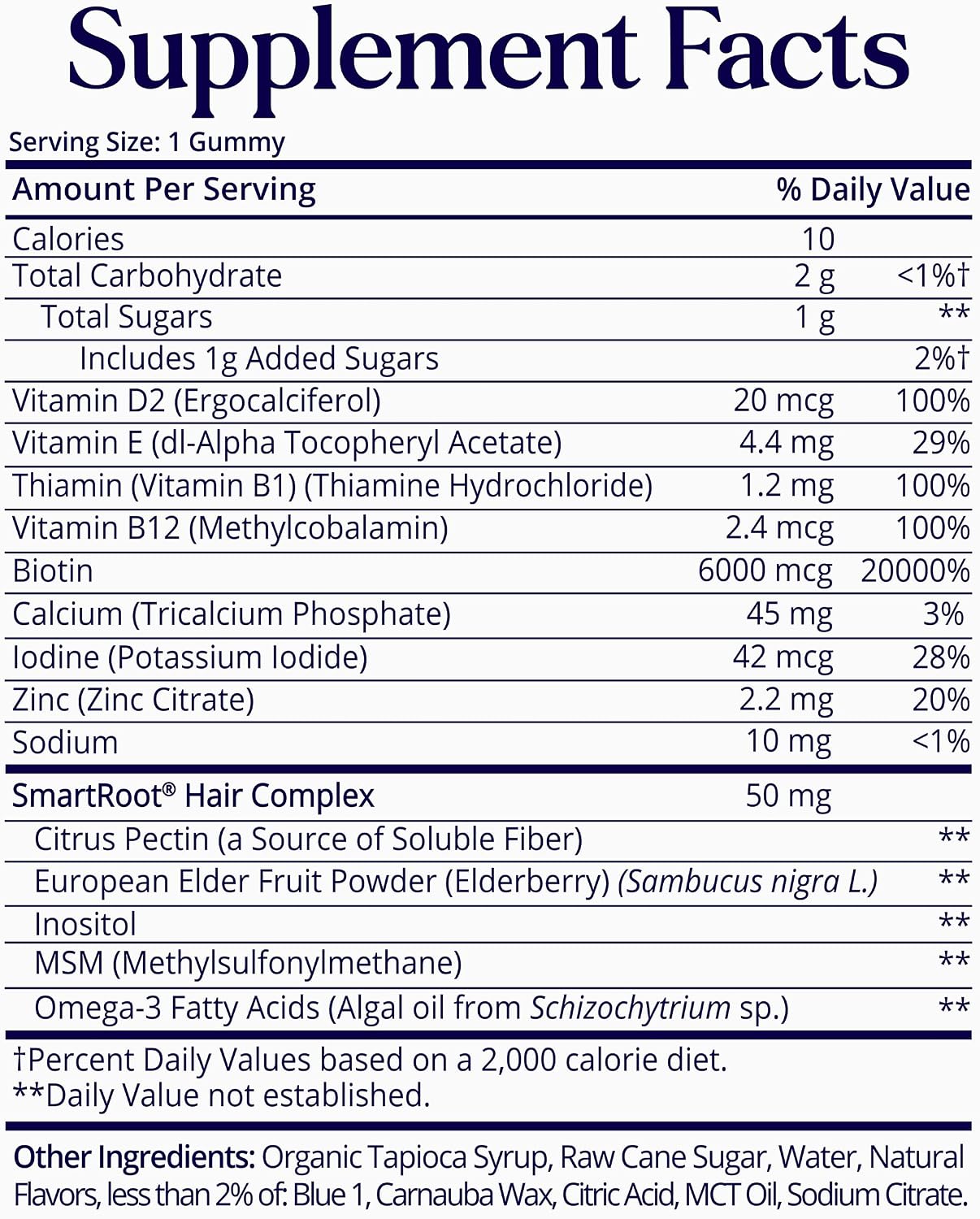 SugarbearPRO Hair Vitamin Gummy 2 Month Supply Extra Strength Biotin 6000mcg, Growth for Men & Women, Vegan Vitamin B12, MSM, Inositol, Omega 3, Elderberry, Certified Kosher, Halal, Cruelty-Free Gsupps Australia