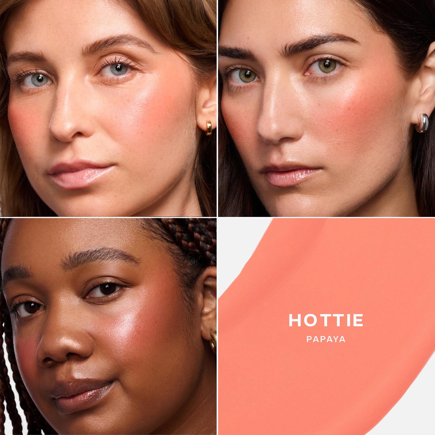 Saie Dewy Glow Duo - Dew Liquid Blush - (.40 oz, Hottie), Glossybounce Lip Gloss-Oil Hybrid (.17 oz, Splash) - Hydrating, Vegan Makeup for Radiant Cheeks & Lips Saie