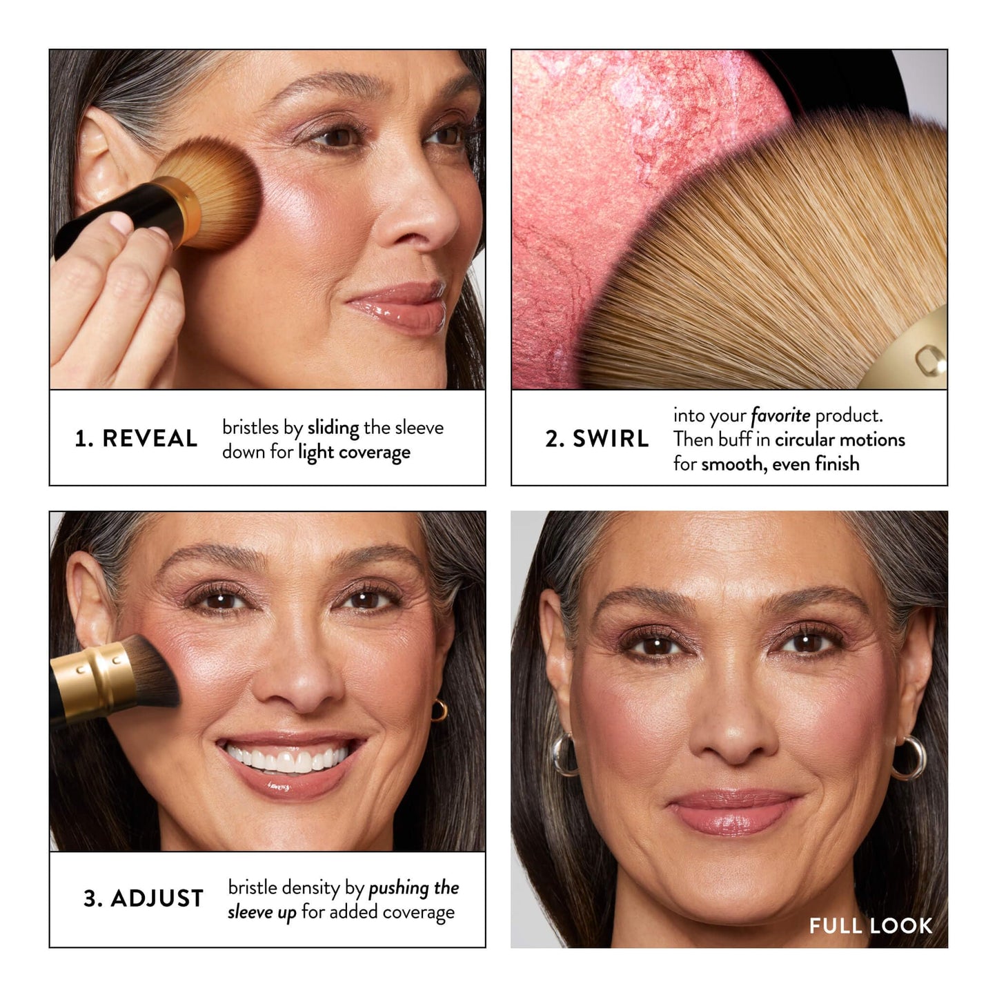 LAURA GELLER NEW YORK Cosmetic Professional Makeup Brushes - Cruelty-Free 02 Retractable Angled Kabuki Brush LAURA GELLER NEW YORK
