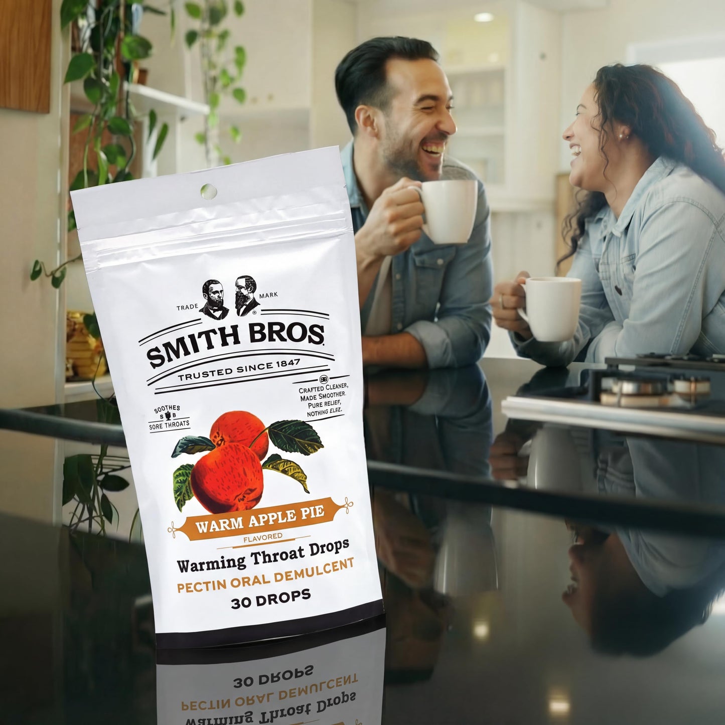 Sore Throat Lozenges with Pectin by Smith Brothers (Warming Apple Pie, 90 Count): Vintage Candy Throat Drops - The Original American Cough Drop Smith Bros.