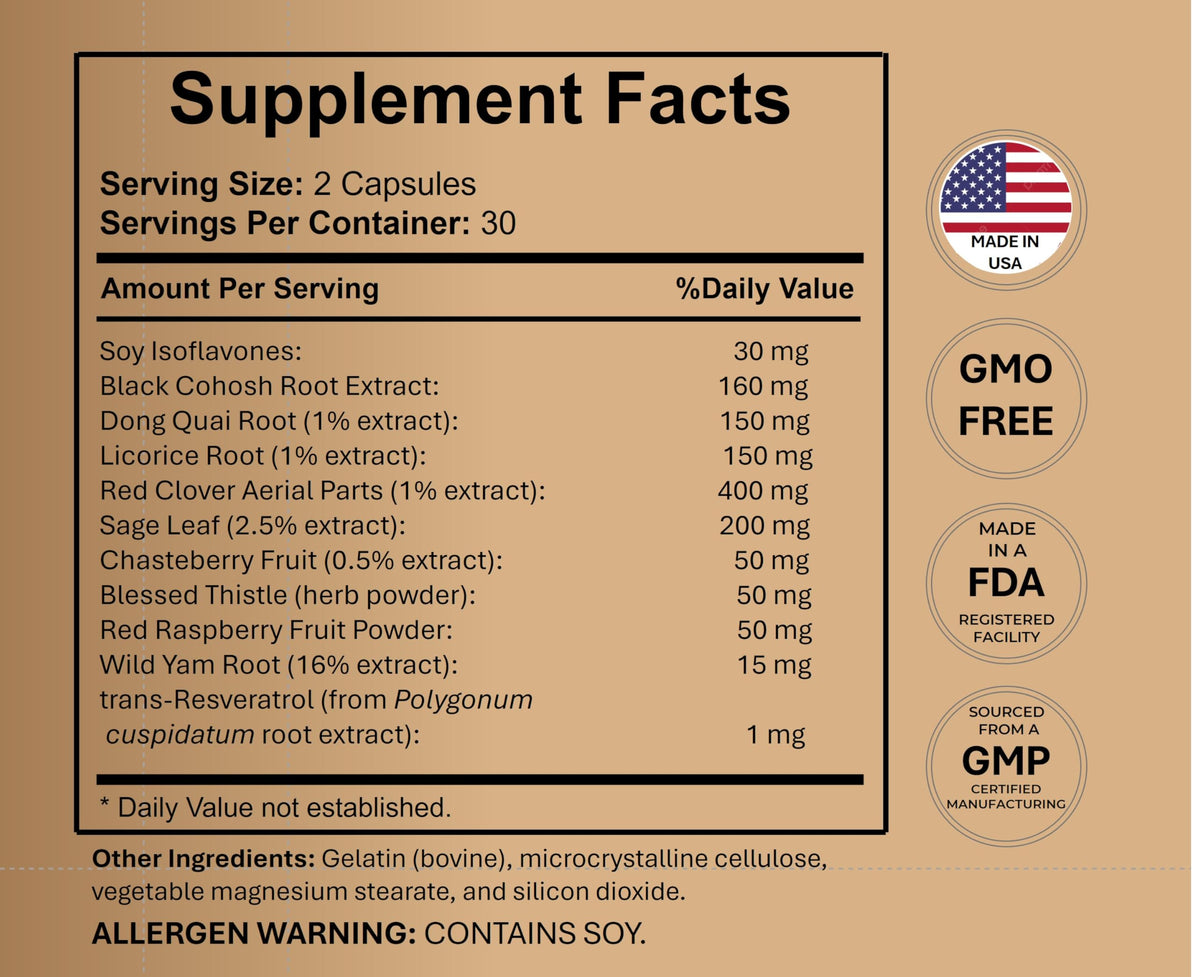 Women’s Hormonal Balance Supplement – Menopause & PMS Support – Mood, Energy & Cycle Regulation – Botanical Formula – 60 Capsules Next For Life