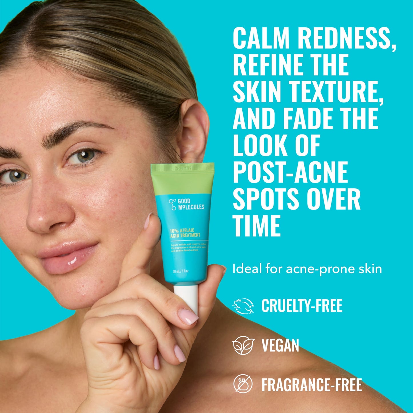 Good Molecules 10% Azelaic Acid Treatment for Face – Soothing Formula for Facial Redness Good Molecules