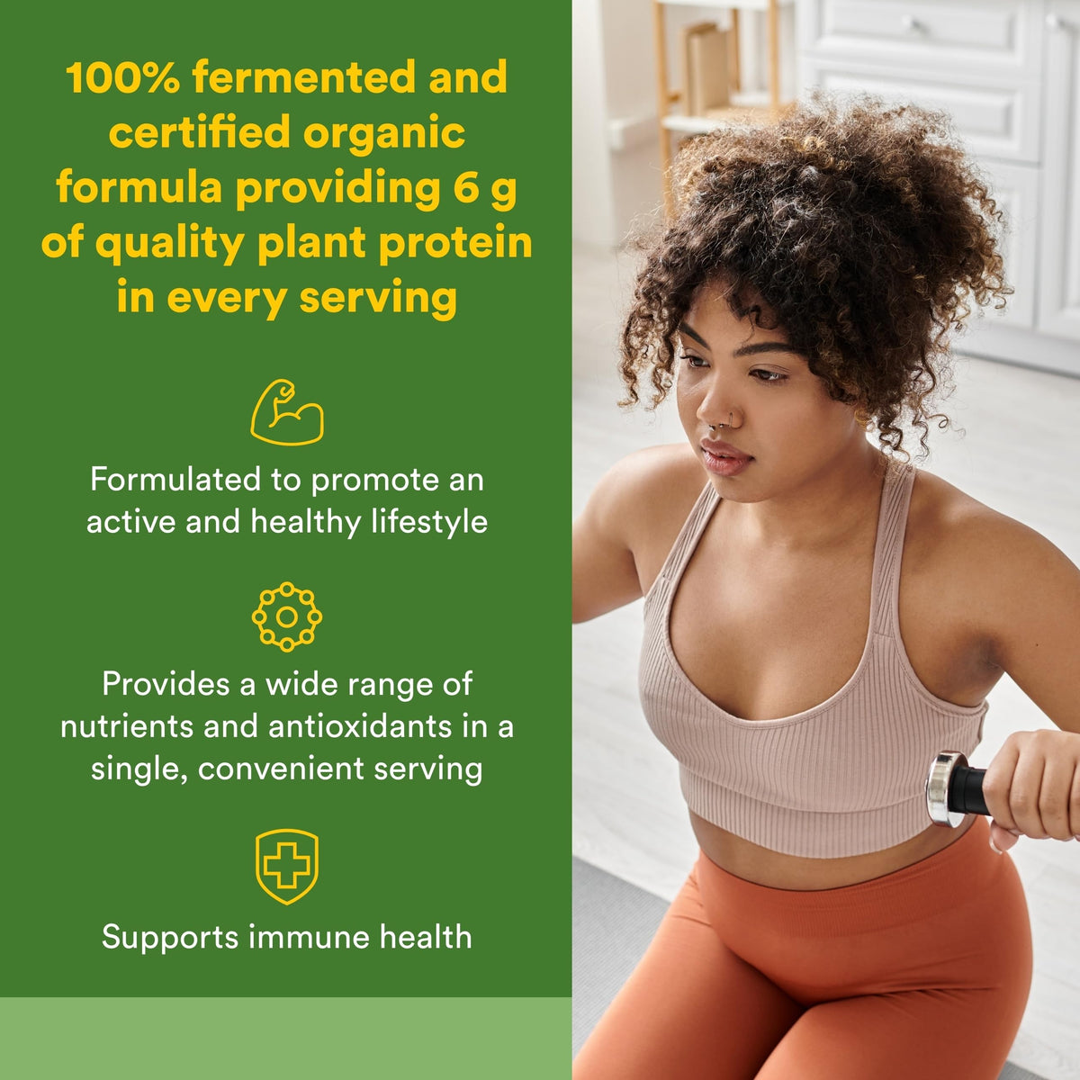 Whole Earth & Sea from Natural Factors, Organic Fermented Greens, Vegan Whole Food Supplement, Tropical, 14.3 Oz Natural Factors