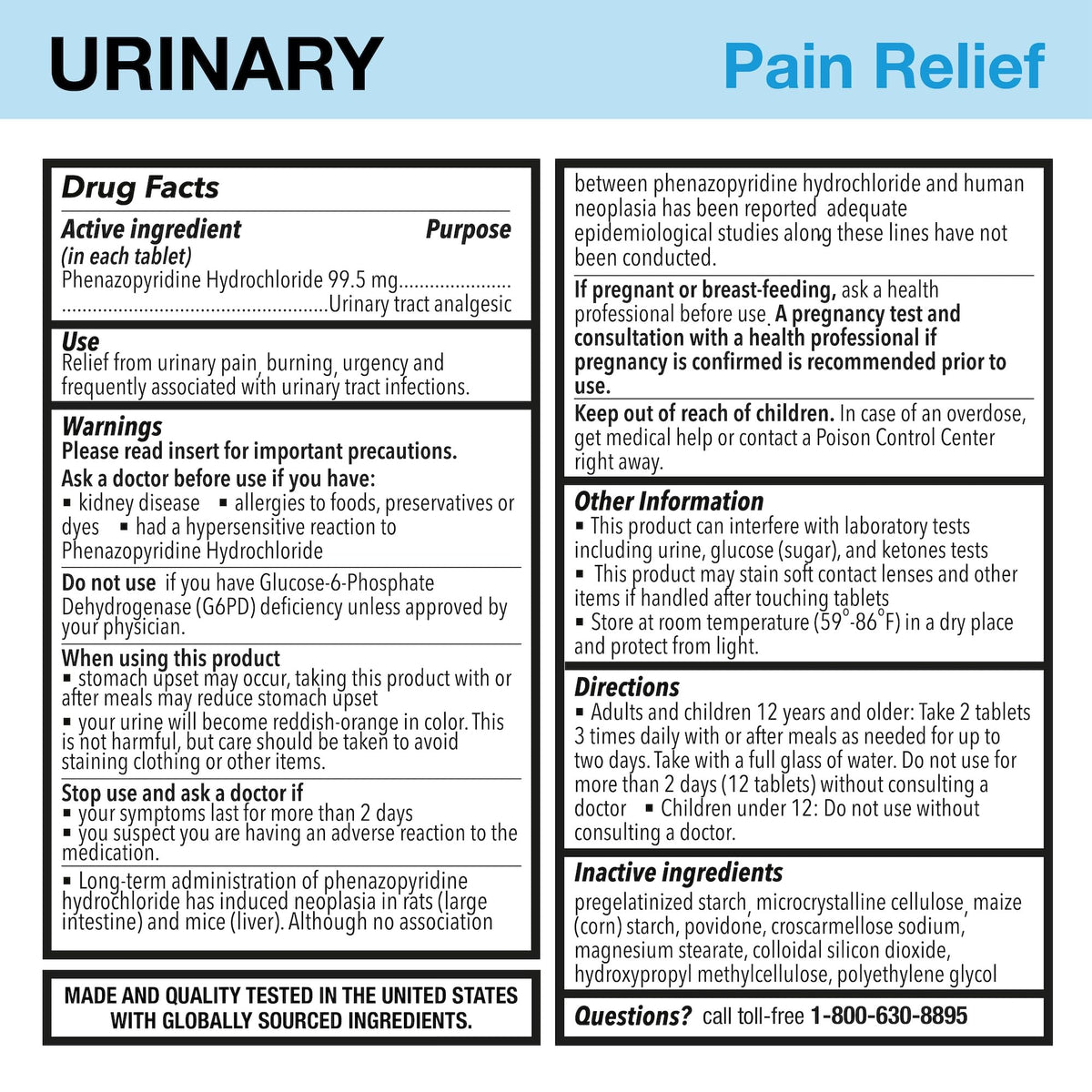 Puregen Labs Urinary Pain Relief | Phenazopyridine HCl 99.5mg Tablets | Maximum Strength OTC for Fast Relief of UTI Pain, Burning and Bladder discomfort – 72 Count Tablets P Puregen Labs