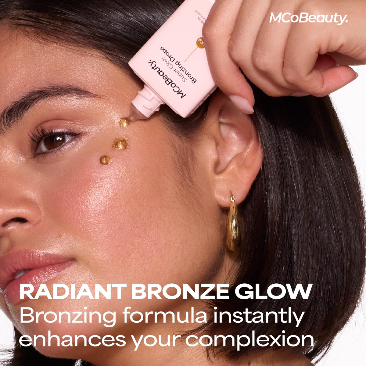 MCoBeauty - Super Glow Bronzing Drops - Effortless Face Tan with Shimmer Formula - Face Care, Bronze Drops - Contains Hyaluronic Acid, White Tea Extract, Cocoa Extract and More MCoBeauty