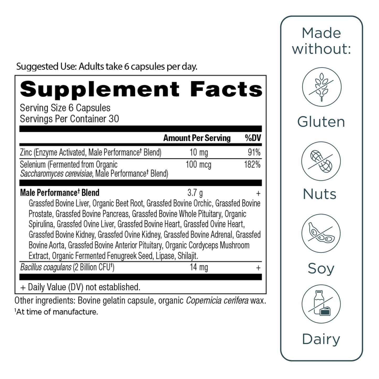Ancient Nutrition Organ Supplements for Men, Grass-Fed and Wild Organ Complex Capsules, Liver, Prostate, Pancreas Supports Male Performance, Healthy Aging, 180 Ct Ancient Nutrition