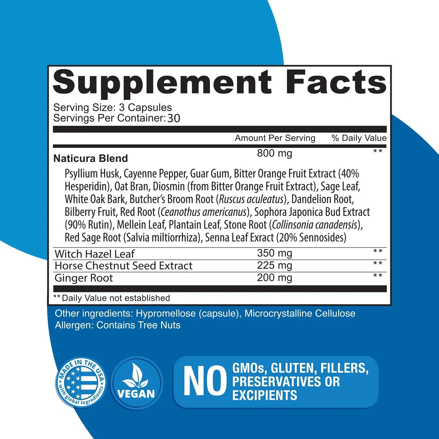 Naticura Hem-Control - Fast Effective Hemorrhoid Treatment Supplement - Powerful Formula to Promote Symptom Relief, Shrinking of Hemorrhoids, Ease Discomfort - 90 Vegan Capsules - Made in USA Naticura