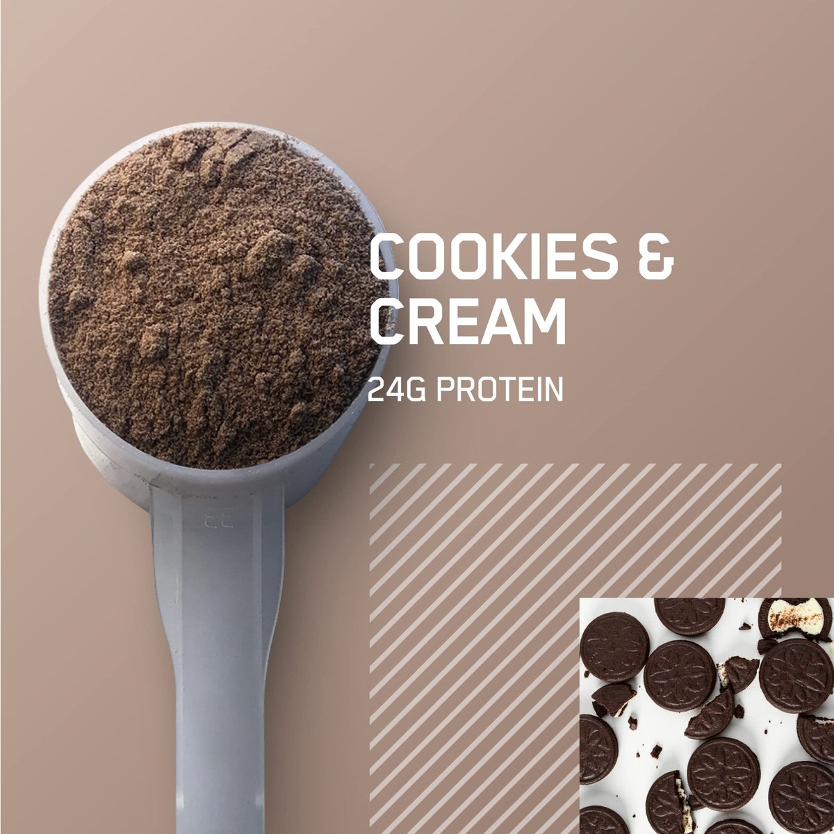 Optimum Nutrition Gold Standard 100% Whey Protein Powder, Cookies & Cream Optimum Nutrition
