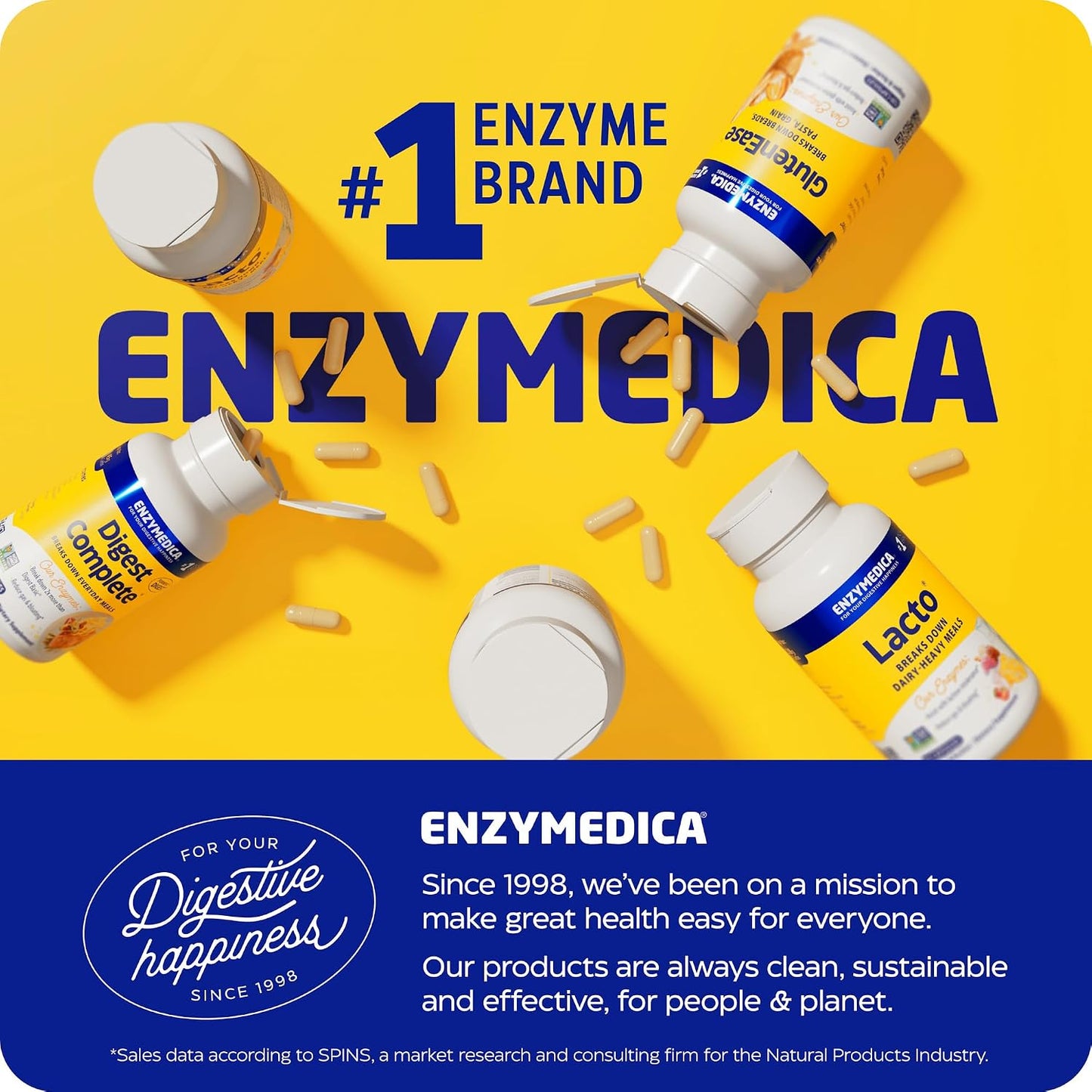 Enzymedica SerraGold - High Potency Serrapeptase Enzyme Supplement for Men & Women, Serrapeptase 100,000 SPU for Adults, Supports Sinus & Respiratory Health, Heart & Immune Function - 120 Capsules Gsupps Australia