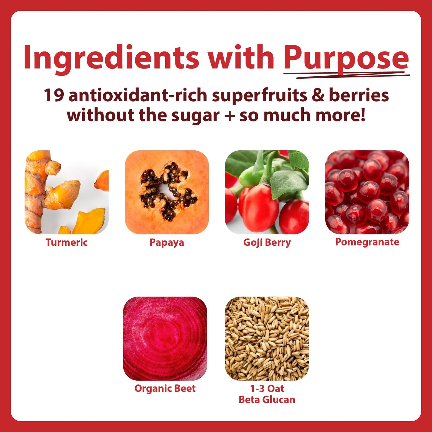 MacroLife Naturals Miracle Reds Superfood Powder 19 Blended Fruit & Berry Polyphenols Enzymes Probiotics & Antioxidants Supplement - Raw Non-GMO & Vegan Whole Food Vitamins - 12 Packet Servings MacroLife Naturals