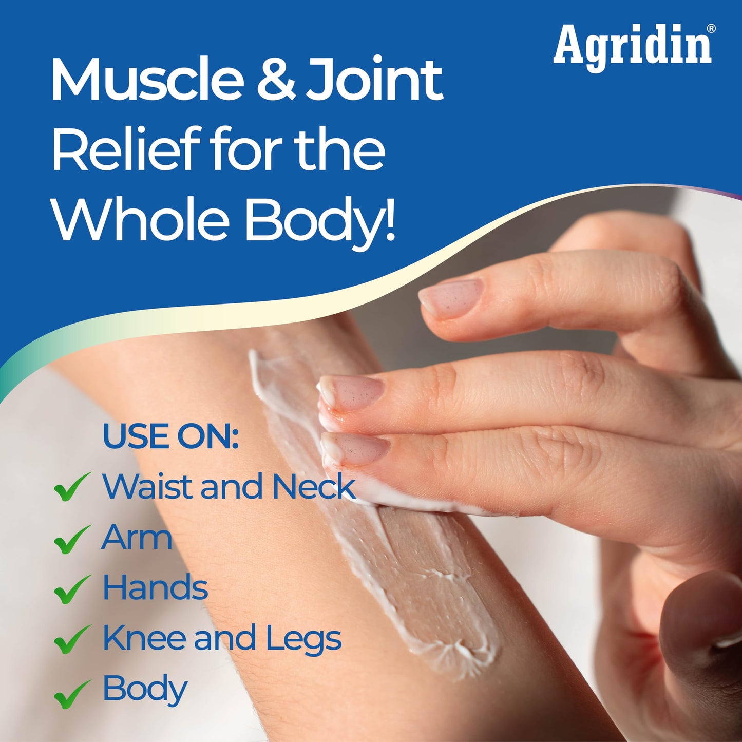Agridin Arnica Pain Relief Cream for Joint & Muscle – Extra Strength Fast-Acting Formula – Targets Back, Knee, Neck, Hand, Foot Aches – Natural Massage Cream for Inflammation & Bruises Agridin