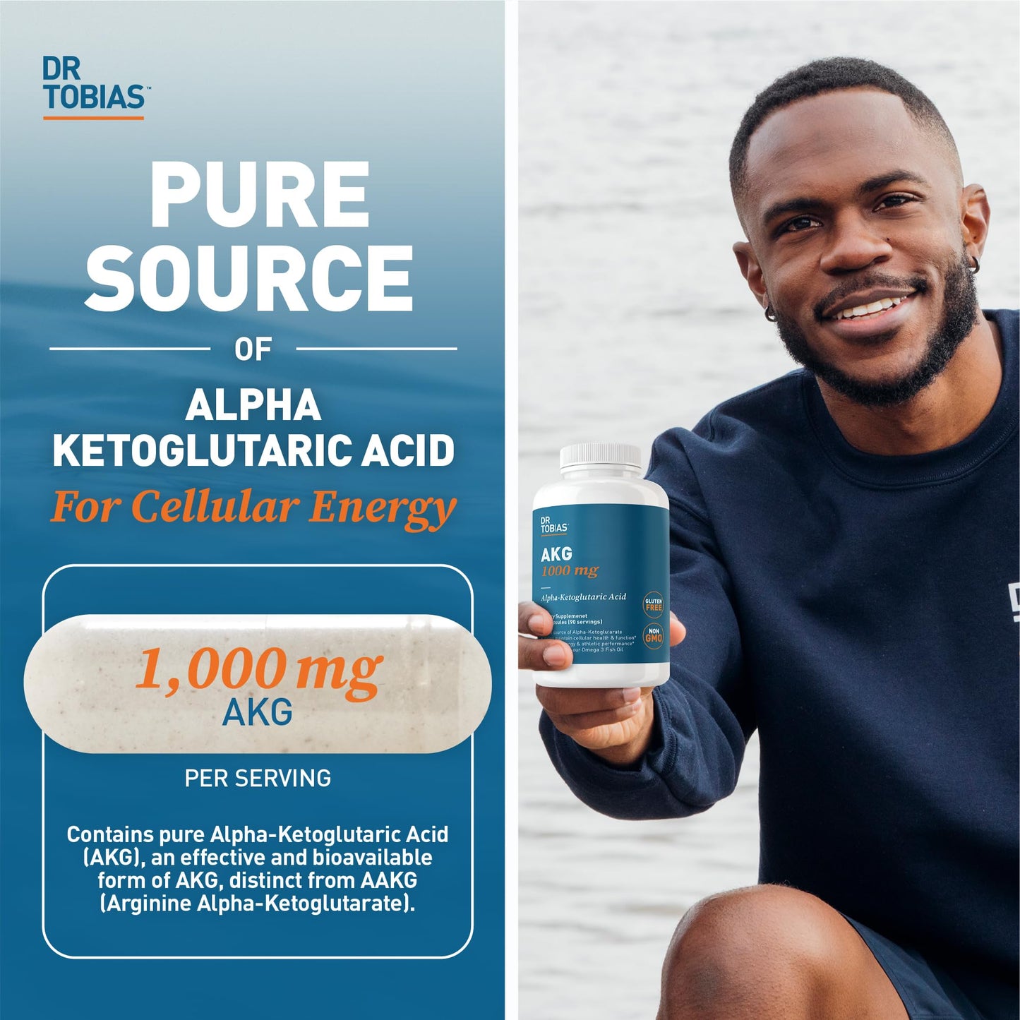 Dr. Tobias AKG Supplement & Joint Support Supplement - Supports Energy, Muscles, Cartilage & Joint Health, Non-GMO Dr. Tobias