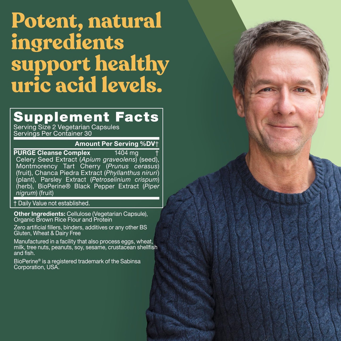 Purge! Uric Acid Flush – Eat & Drink What You Want – Detox and Cleanse with Celery Seed Extract Eu Natural