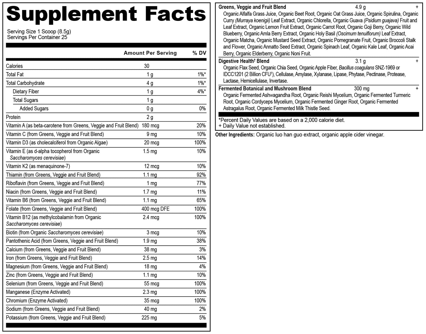 Ancient Nutrition, Vitamin Powder, One Bottle Made from Real Fruits, Vegetables and Herbs, for Digestive and Energy Support, 25 Servings, 7.5oz Ancient Nutrition
