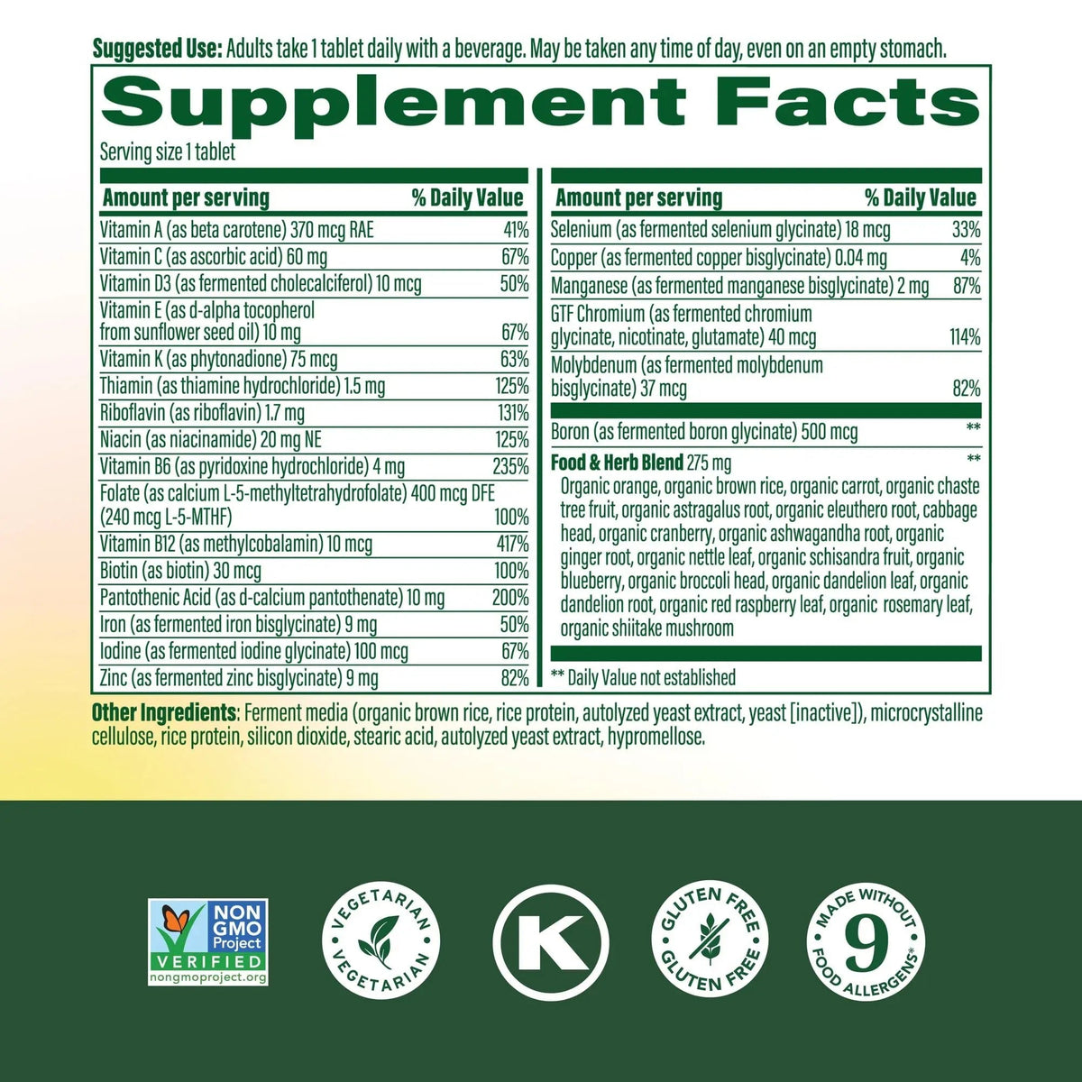 MegaFood Womens Multivitamin One Daily - Multivitamin for Women - Vitamin C, Vitamin D, Iron & B Vitamins - Bone MegaFood