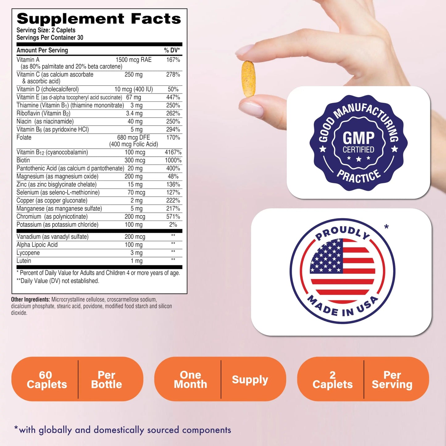 Health Thru Nutrition Ultra-Betic Multivitamin 60 Count | Supports Nerve, Vision, Energy | with ALA, Lycopene | Health Thru Nutrition