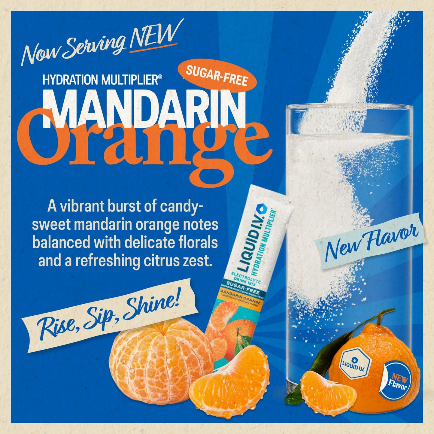 Liquid I.V.® Hydration Multiplier Sugar Free – Mandarin Orange | Electrolyte Powder Drink Mix | 3 Pack (42 Servings) Liquid I.V.