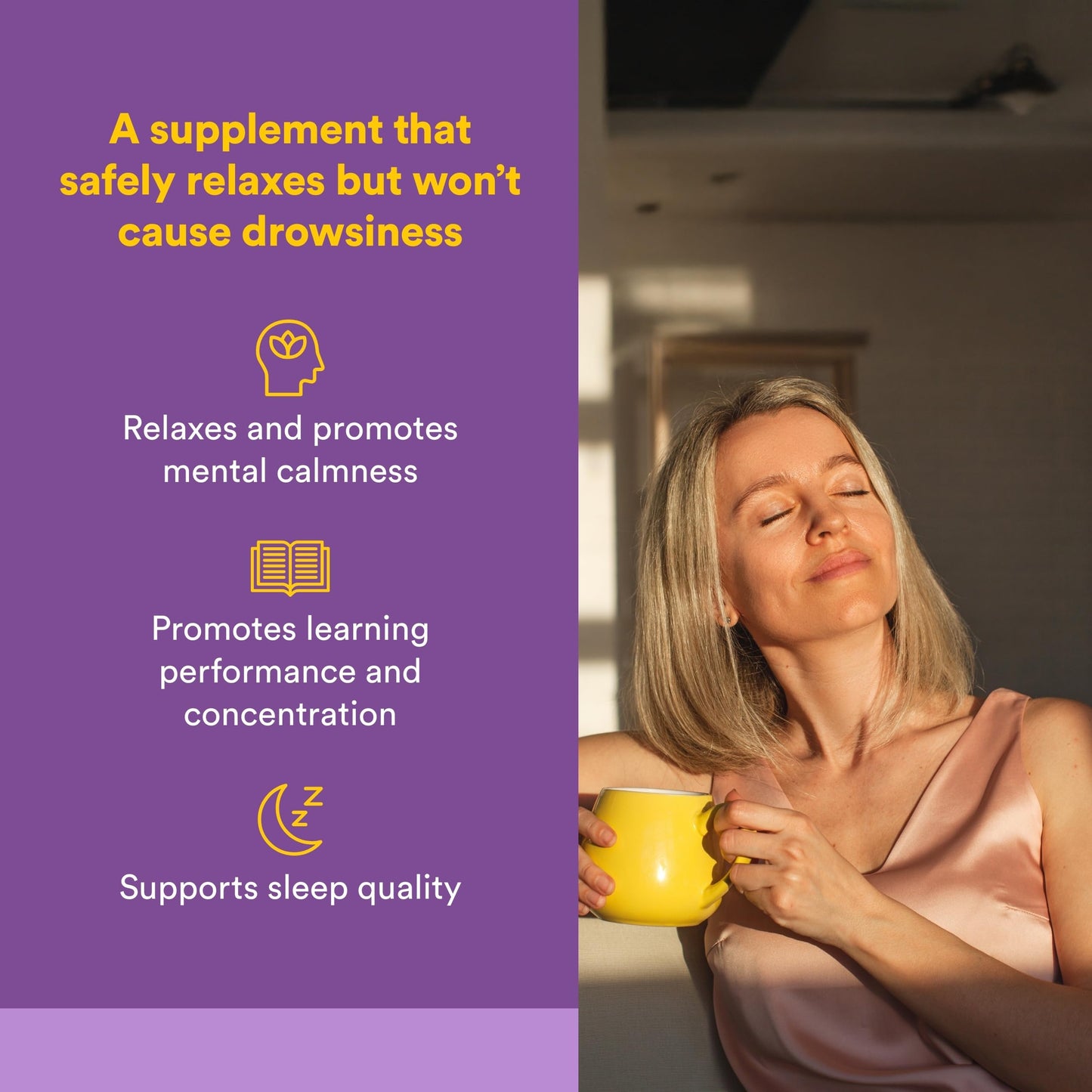 Natural Factors Suntheanine L-Theanine 100 mg - Health Supplement for Calm Outlook - L-Theanine Supplement Supports Relaxing Sleep & Aids Against Drowsiness Natural Factors