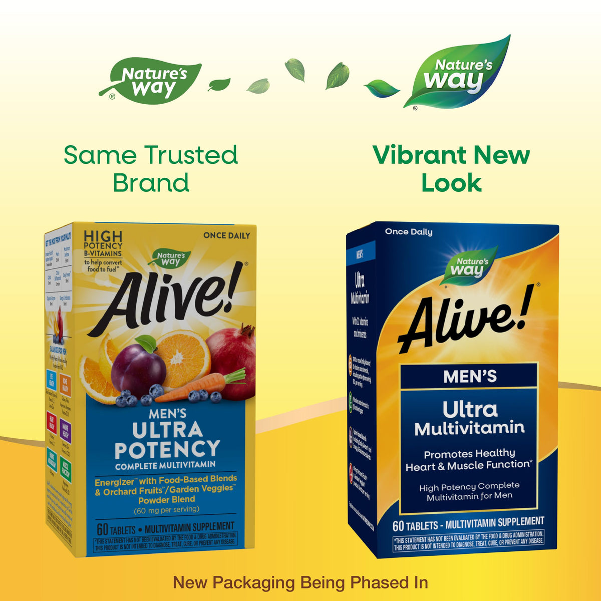 Nature's Way Alive! Men's Daily Ultra Multivitamin, High Potency Formula, Promotes Heart & Muscle Function Nature's Way