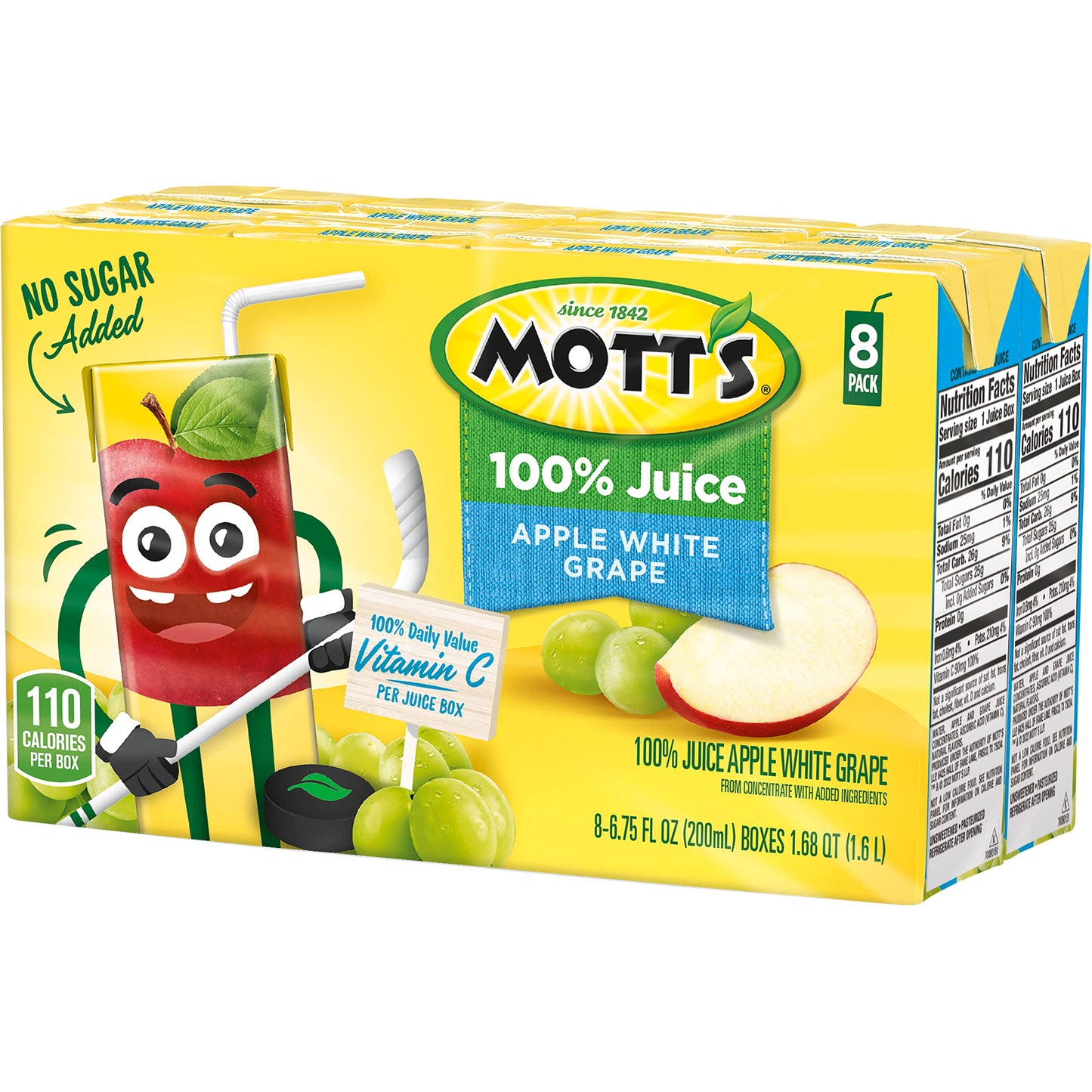 Mott's 100 percent Apple White Grape Juice, 6.75 fl oz boxes (Pack of 32) Mott's