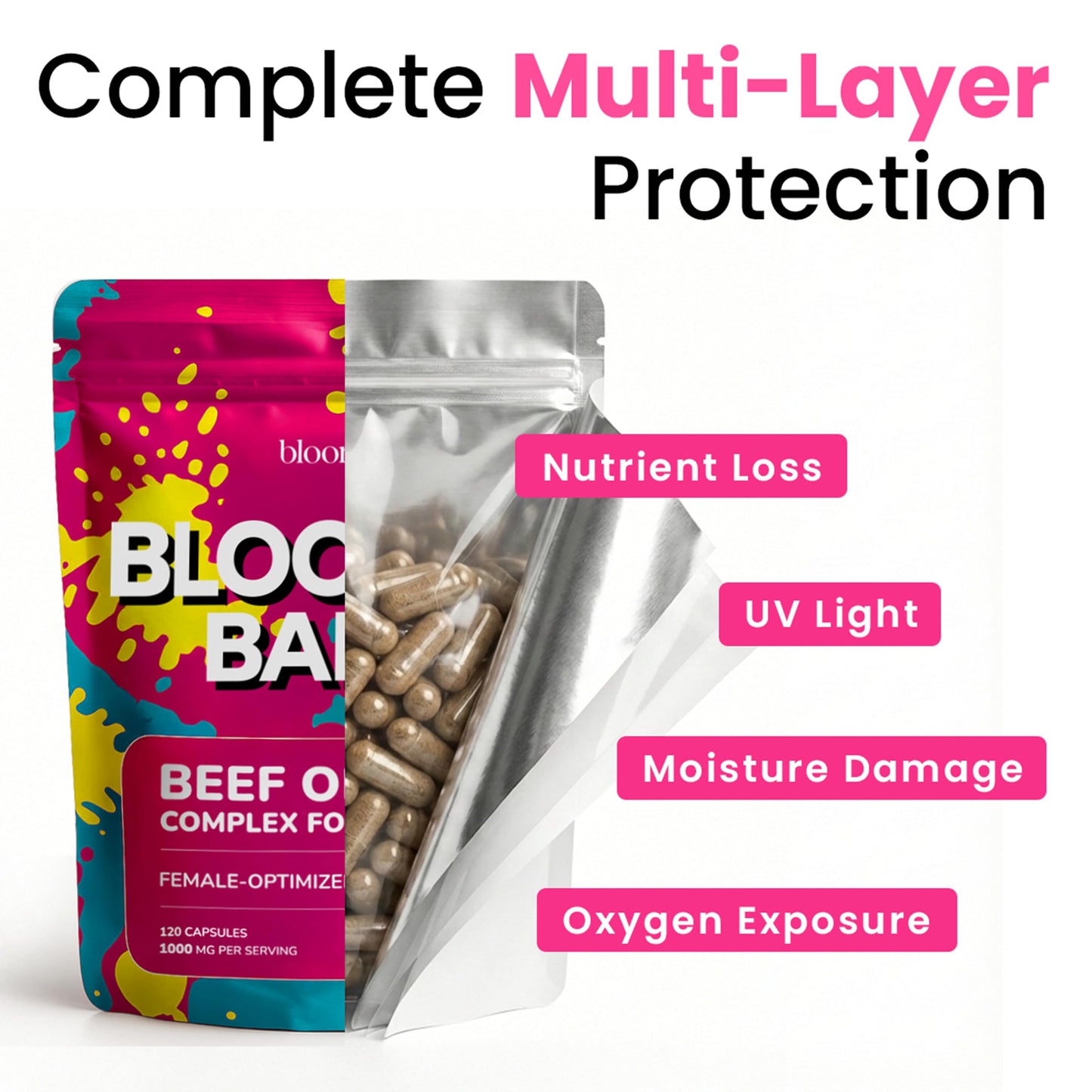 Beef Organ Supplement for Women – Grass Fed Liver, Uterus, Ovary, Heart, Kidney – 30+ Nutrients to Support Hormone Balance, Cycle Health, Energy, Immunity Bloomeo