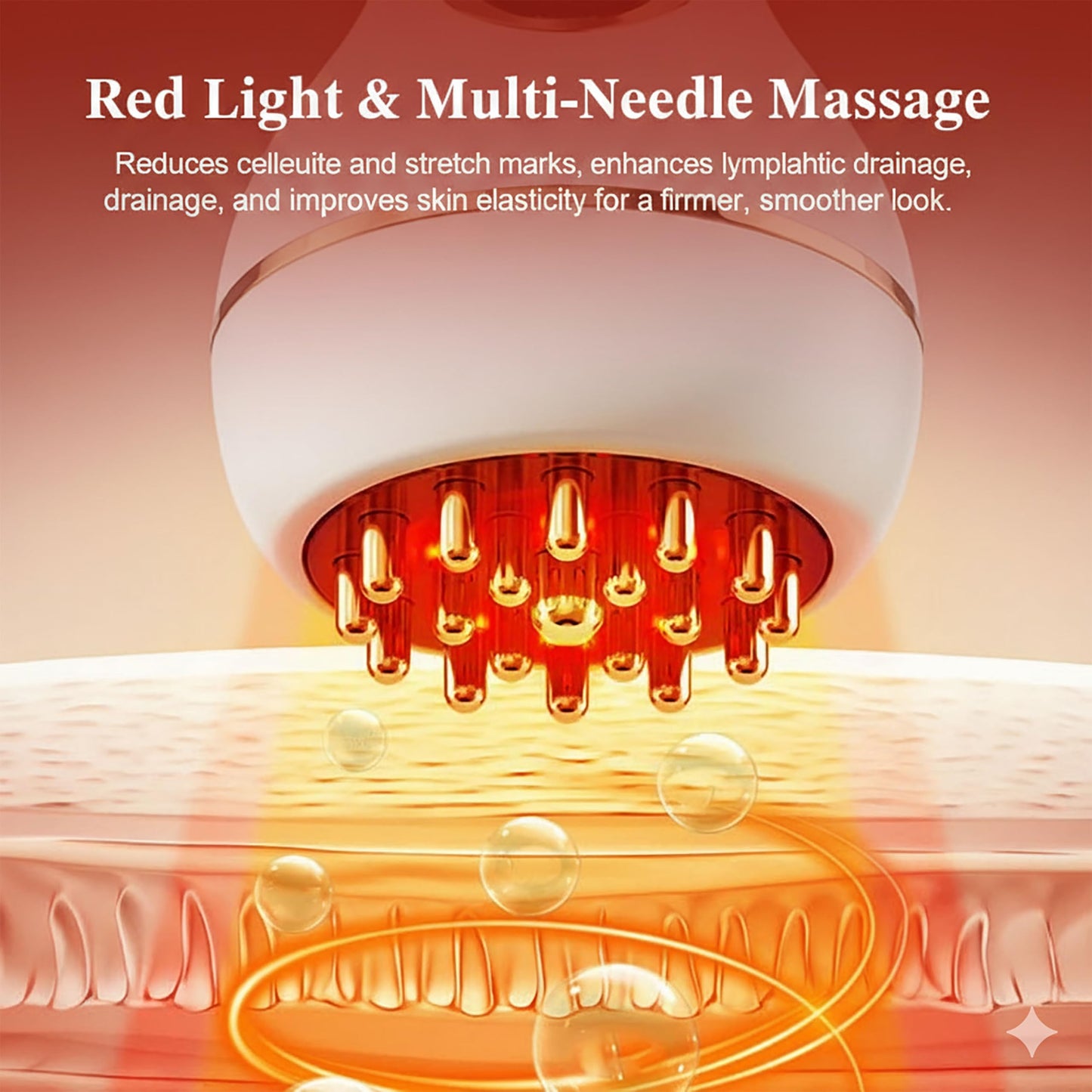 Treayes Lymphatic Drainage Massager & Anti Cellulite Massage Tool – 20-Level Heat, Microcurrent & Vibration, Ergonomic Rechargeable Design for Legs, Arms, Waist & Belly Treayes