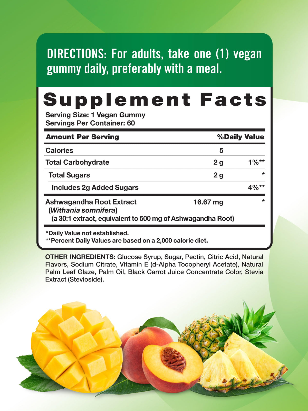 Nature's Truth Ashwagandha Gummies | 60 Count | Tropical Flavor | Vegan, Non-GMO, & Gluten Free Supplement Nature's Truth