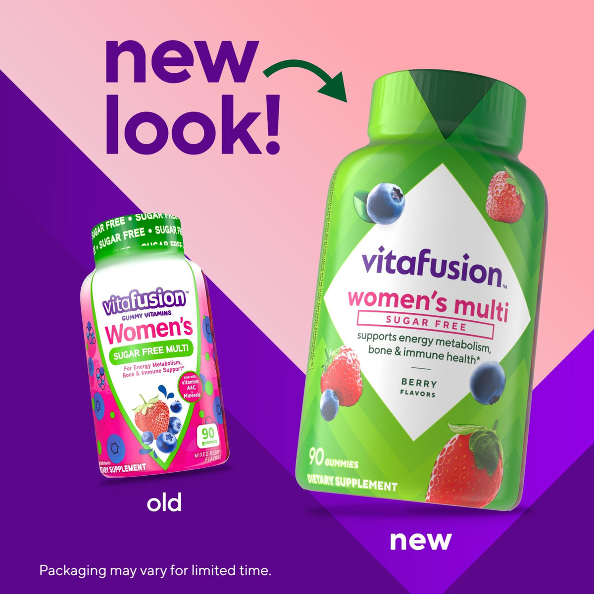 Vitafusion Women’s Sugar Free Daily Multivitamin Supplement, Keto Diet Friendly Adult Gummy Vitamin for Energy Vitafusion