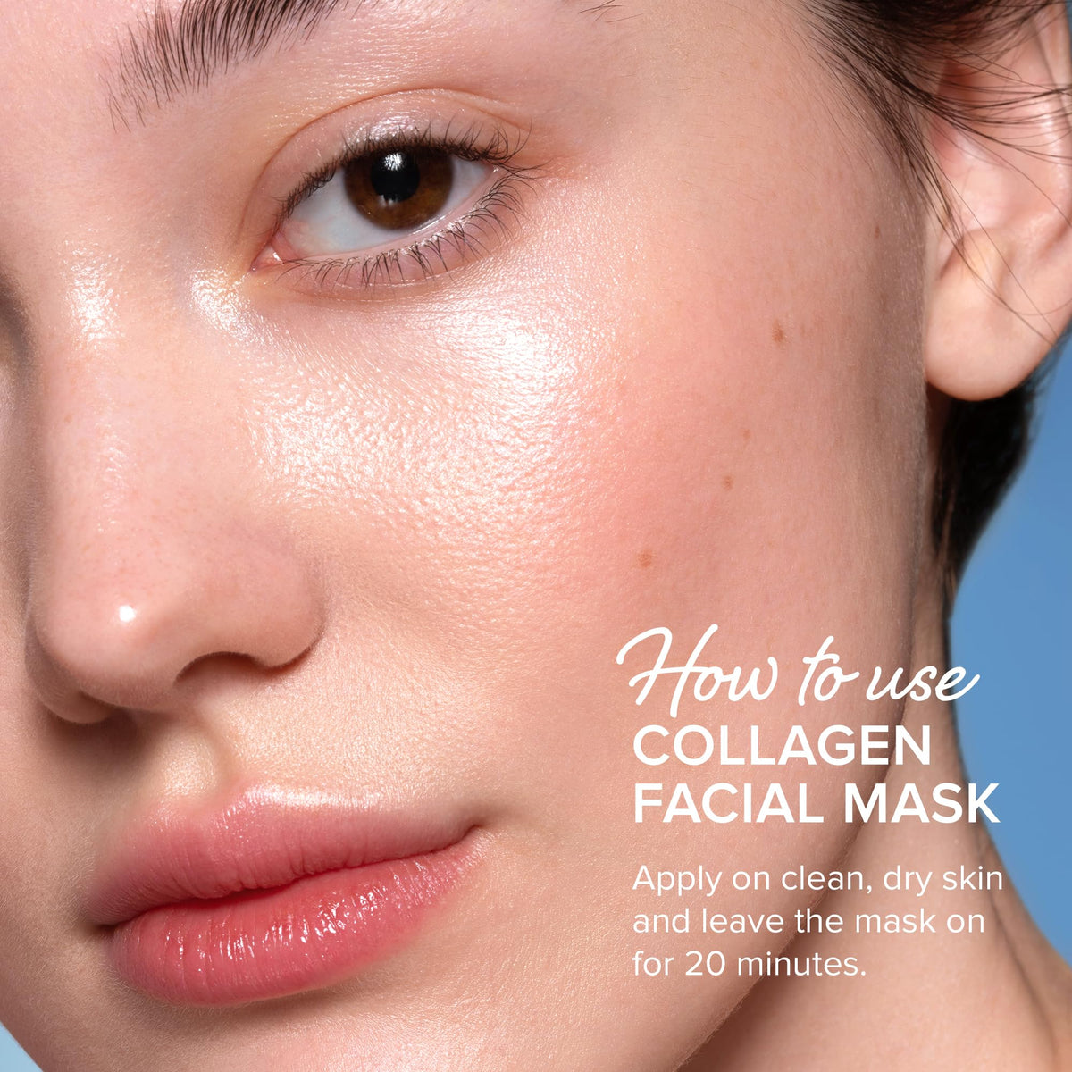 MAREE Collagen Facial Mask with Hyaluronic Acid — Sheet Face Mask Skincare — Centella Asiatica, Green & Red Algae Extract MAREE