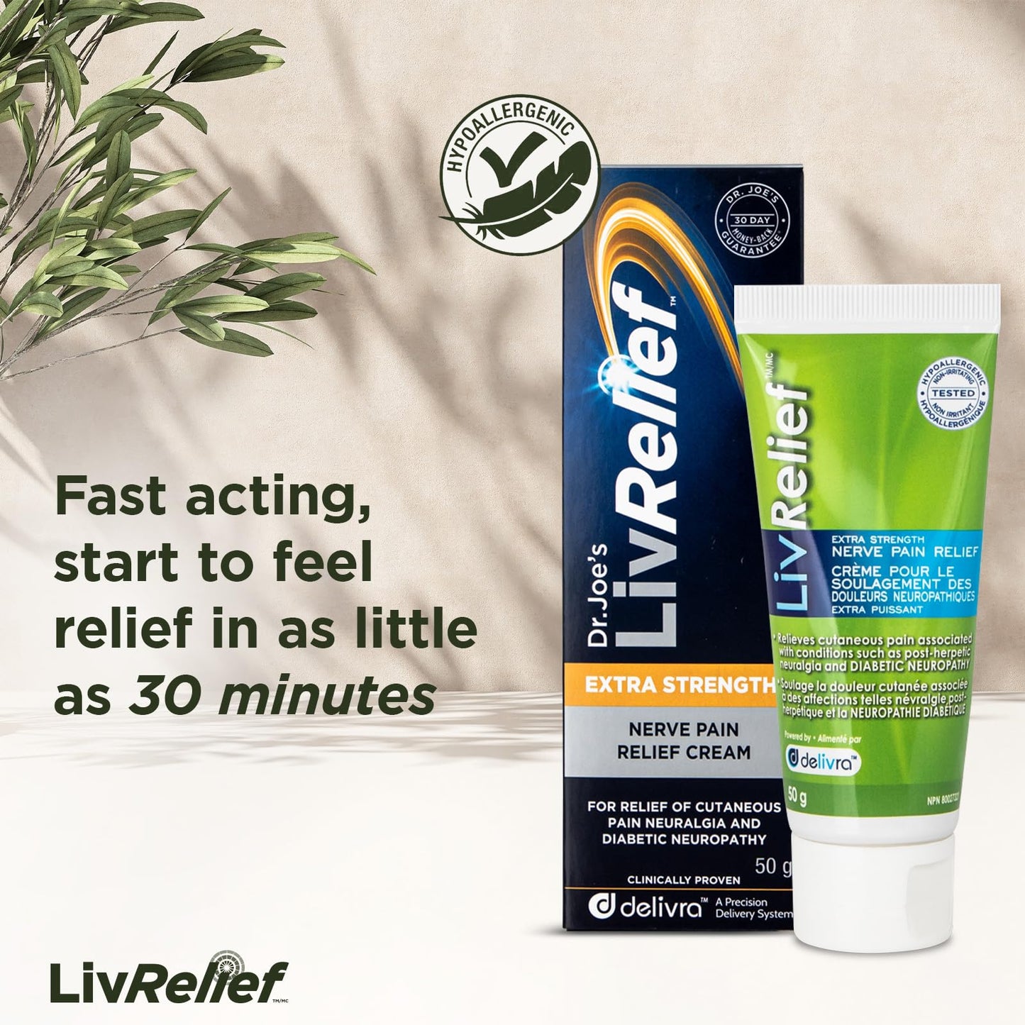 LivRelief Nerve Pain Relief Extra Strength - 50g LivRelief
